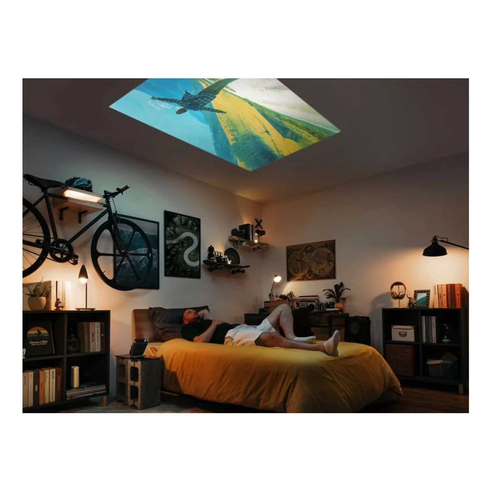 Viewsonic M1XB Projecteur à focale courte LED WVGA (854x480) Noir, Argent