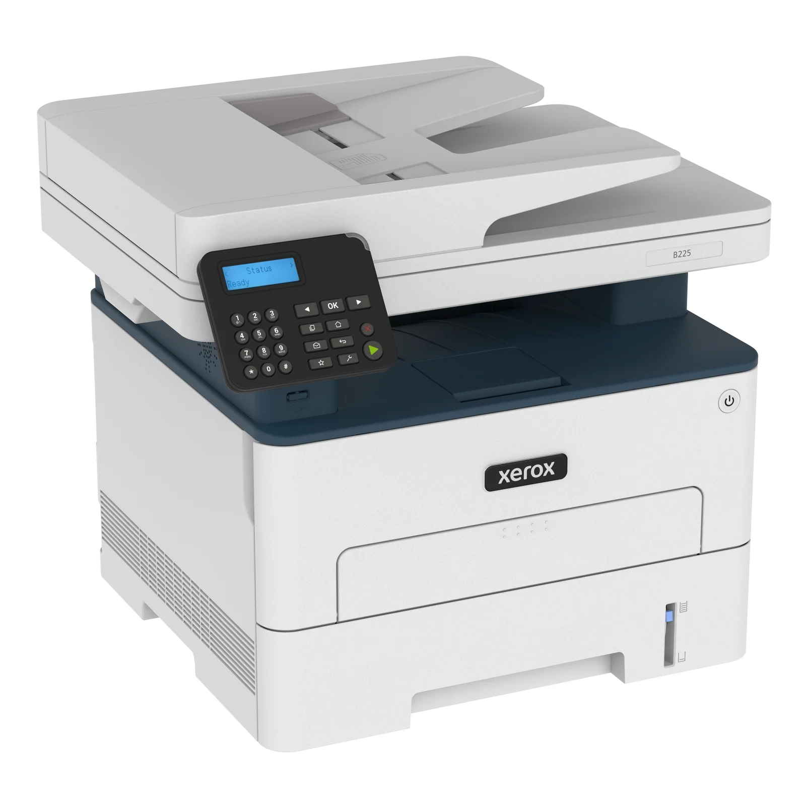 Xerox B225 copie/impression/numérisation recto verso sans fil A4, 34 ppm, PS3 PCL5e/6, chargeur automatique de documents, 2 magasins, total 251 feuilles