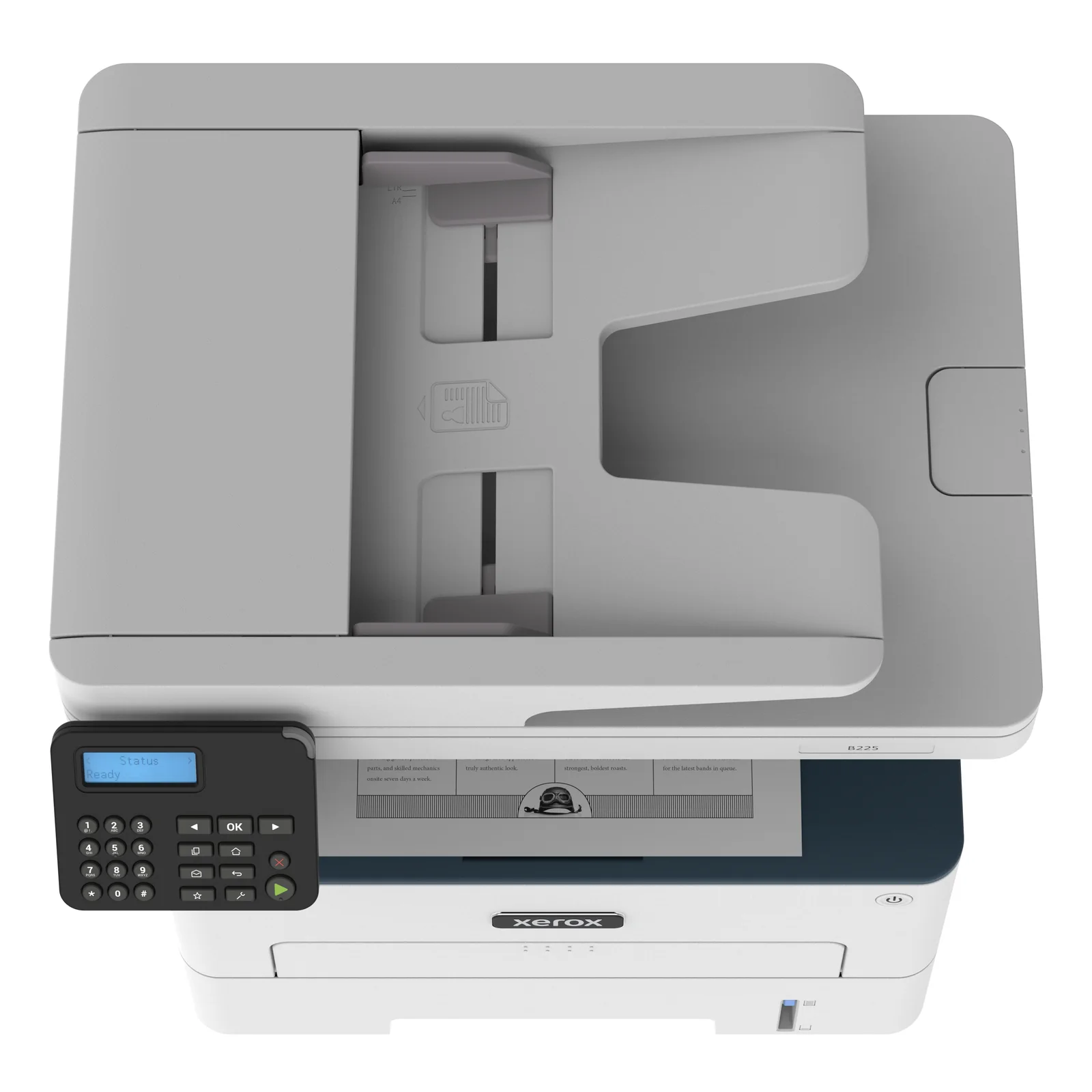 Xerox B225 copie/impression/numérisation recto verso sans fil A4, 34 ppm, PS3 PCL5e/6, chargeur automatique de documents, 2 magasins, total 251 feuilles