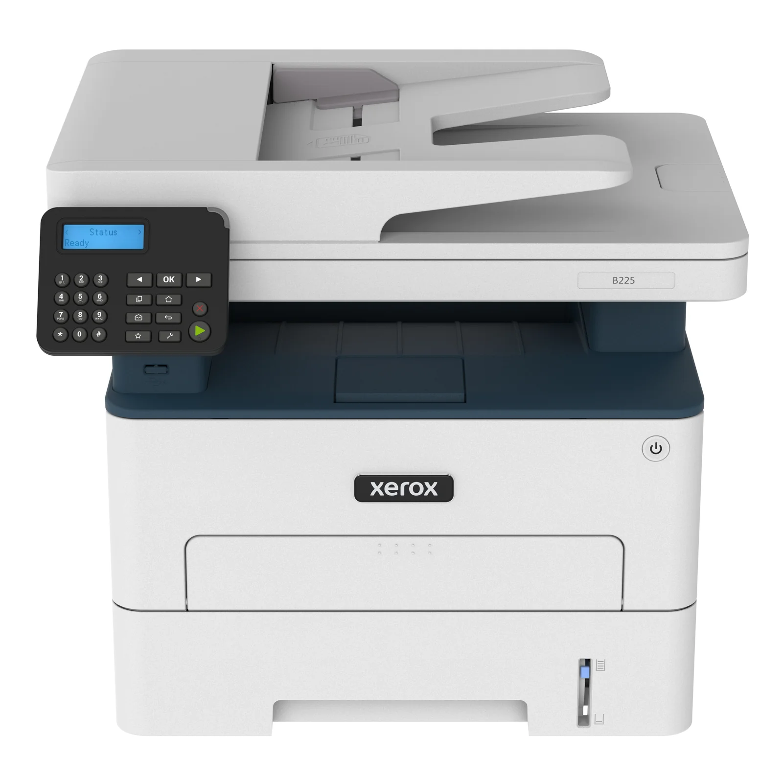 B225 copie/impression/numérisation recto verso sans fil A4, 34 ppm, PS3 PCL5e/6, chargeur automatique de documents, 2 magasins, total 251 feuilles