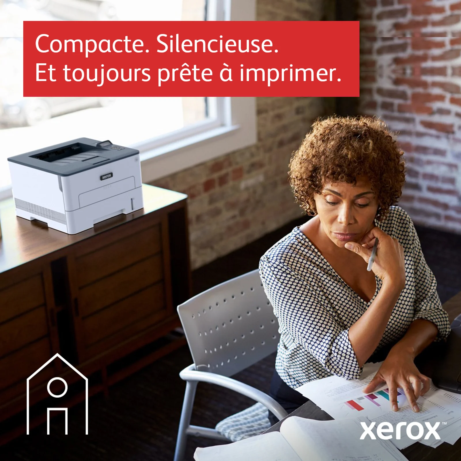 Xerox B230 Imprimante recto verso sans fil A4 34 ppm, PCL5e/6, 2 magasins Total 251 feuilles