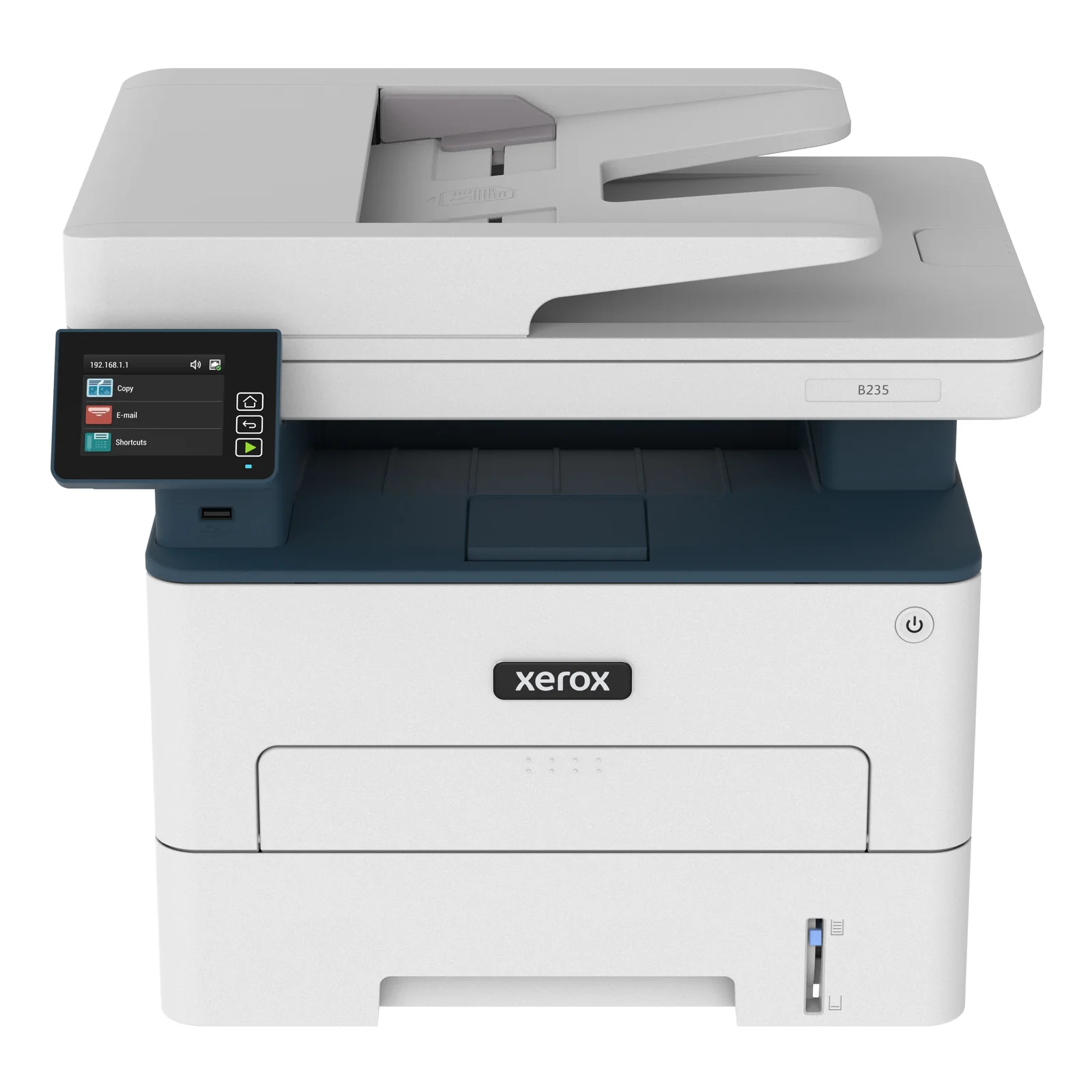 B235 copie/impression/numérisation/télécopie recto verso sans fil A4, 34 ppm, PS3 PCL5e/6, chargeur automatique de documents, 2 magasins, total 251 feuilles