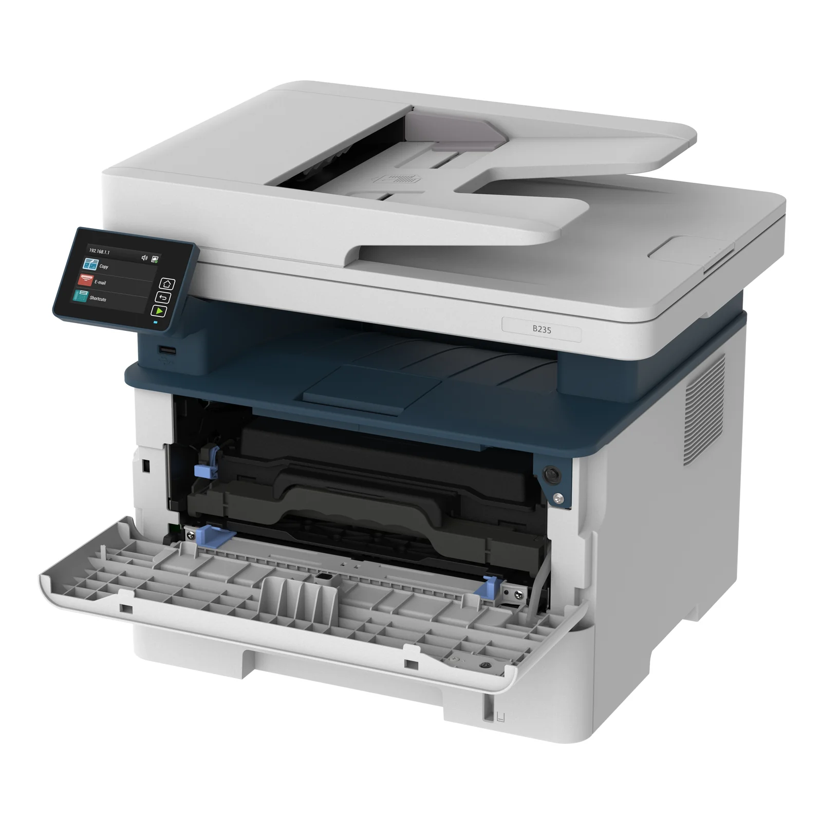 Xerox B235 copie/impression/numérisation/télécopie recto verso sans fil A4, 34 ppm, PS3 PCL5e/6, chargeur automatique de documents, 2 magasins, total 251 feuilles