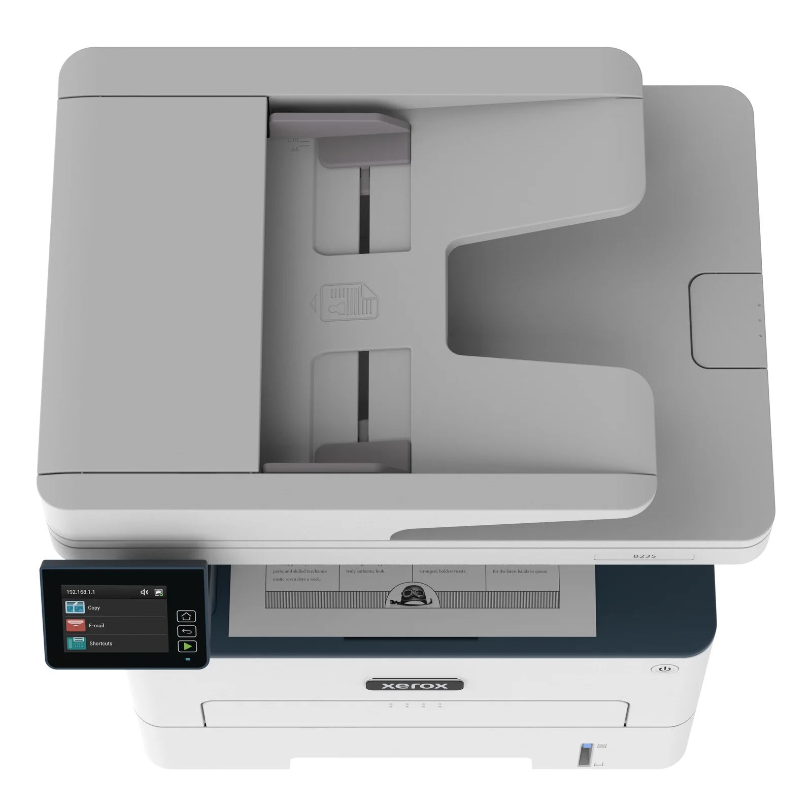 Xerox B235 copie/impression/numérisation/télécopie recto verso sans fil A4, 34 ppm, PS3 PCL5e/6, chargeur automatique de documents, 2 magasins, total 251 feuilles