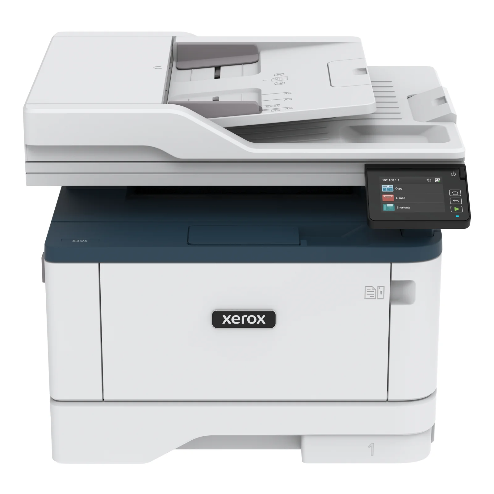 B305 copie/impression/numérisation recto verso sans fil A4, 38 ppm, PS3 PCL5e/6, 2 magasins, 350 feuilles