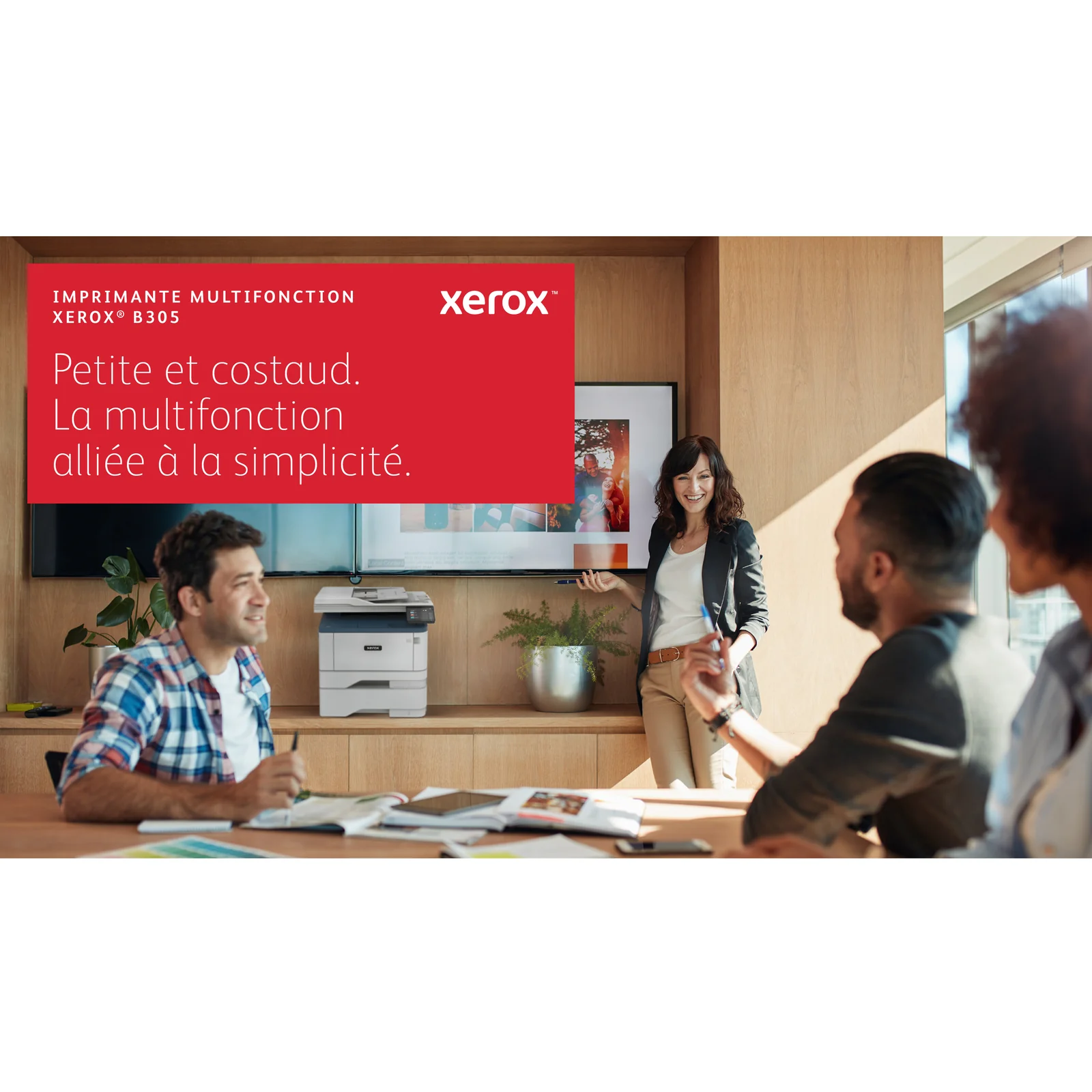 Xerox B305 copie/impression/numérisation recto verso sans fil A4, 38 ppm, PS3 PCL5e/6, 2 magasins, 350 feuilles