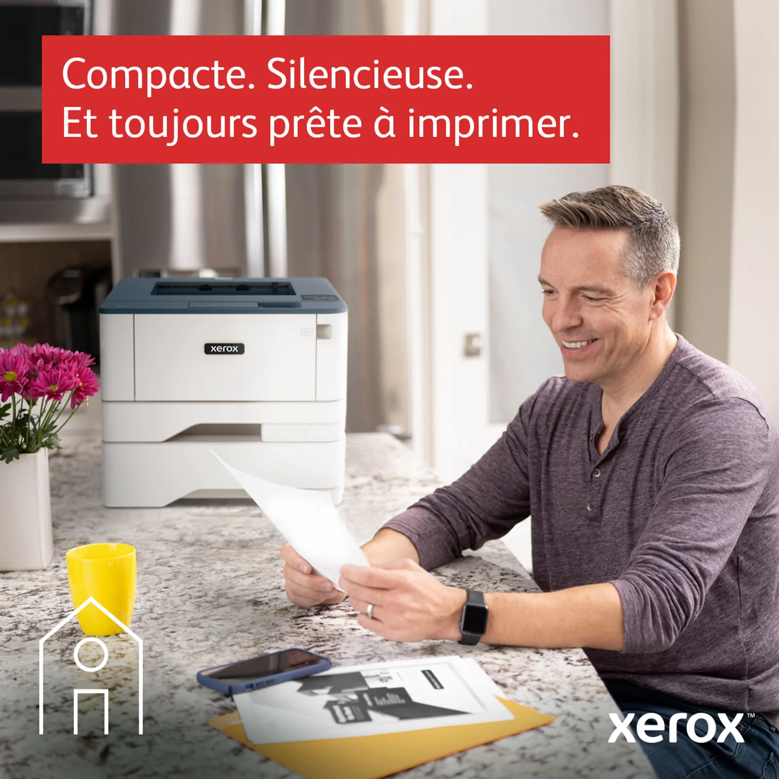 Xerox B310 Imprimante recto verso sans fil A4 40 ppm, PS3 PCL5e/6, 2 magasins Total 350 feuilles