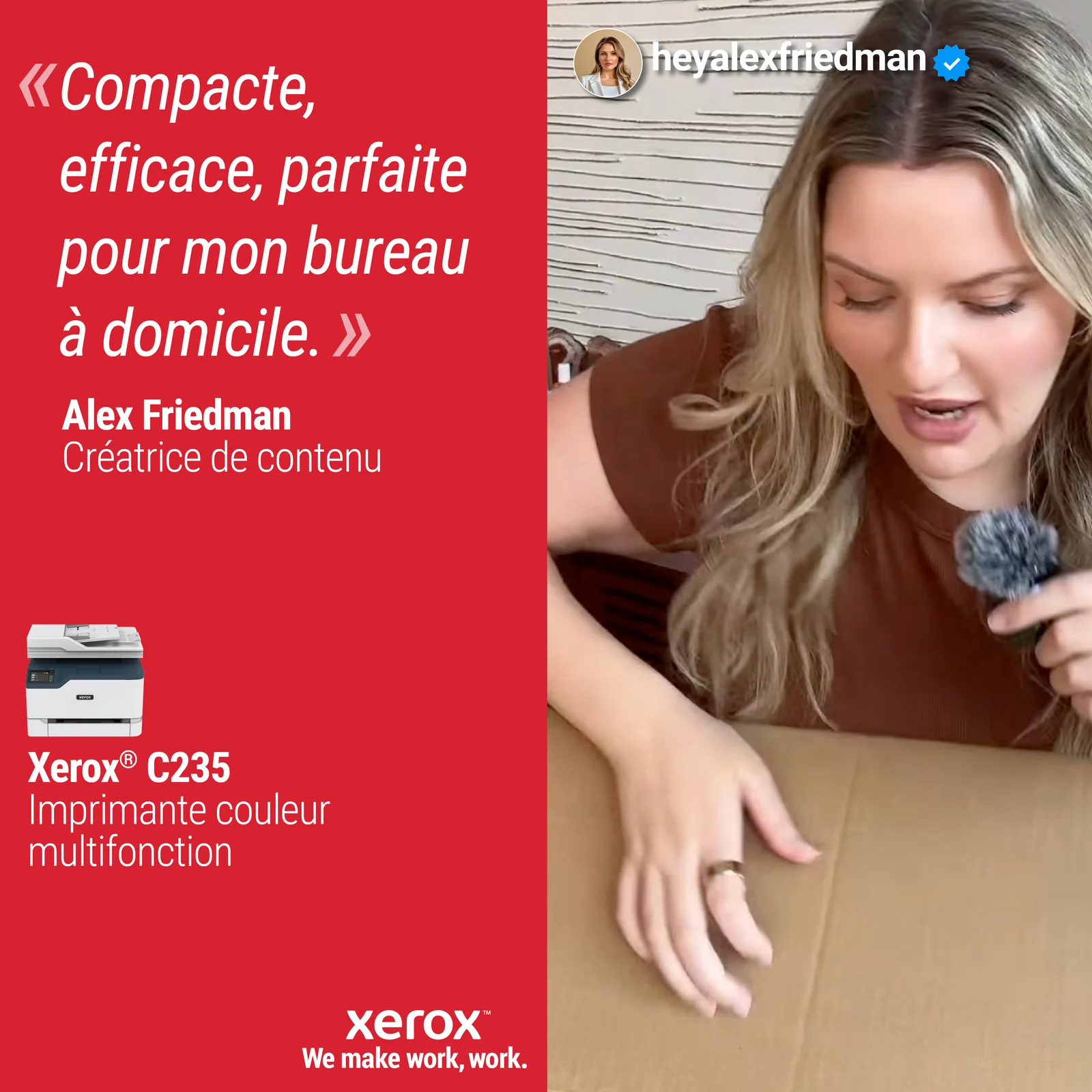 Xerox C235 copie/impression/numérisation/télécopie sans fil A4, 22 ppm, PS3 PCL5e/6, chargeur automatique de documents, 2 magasins, total 251 feuilles