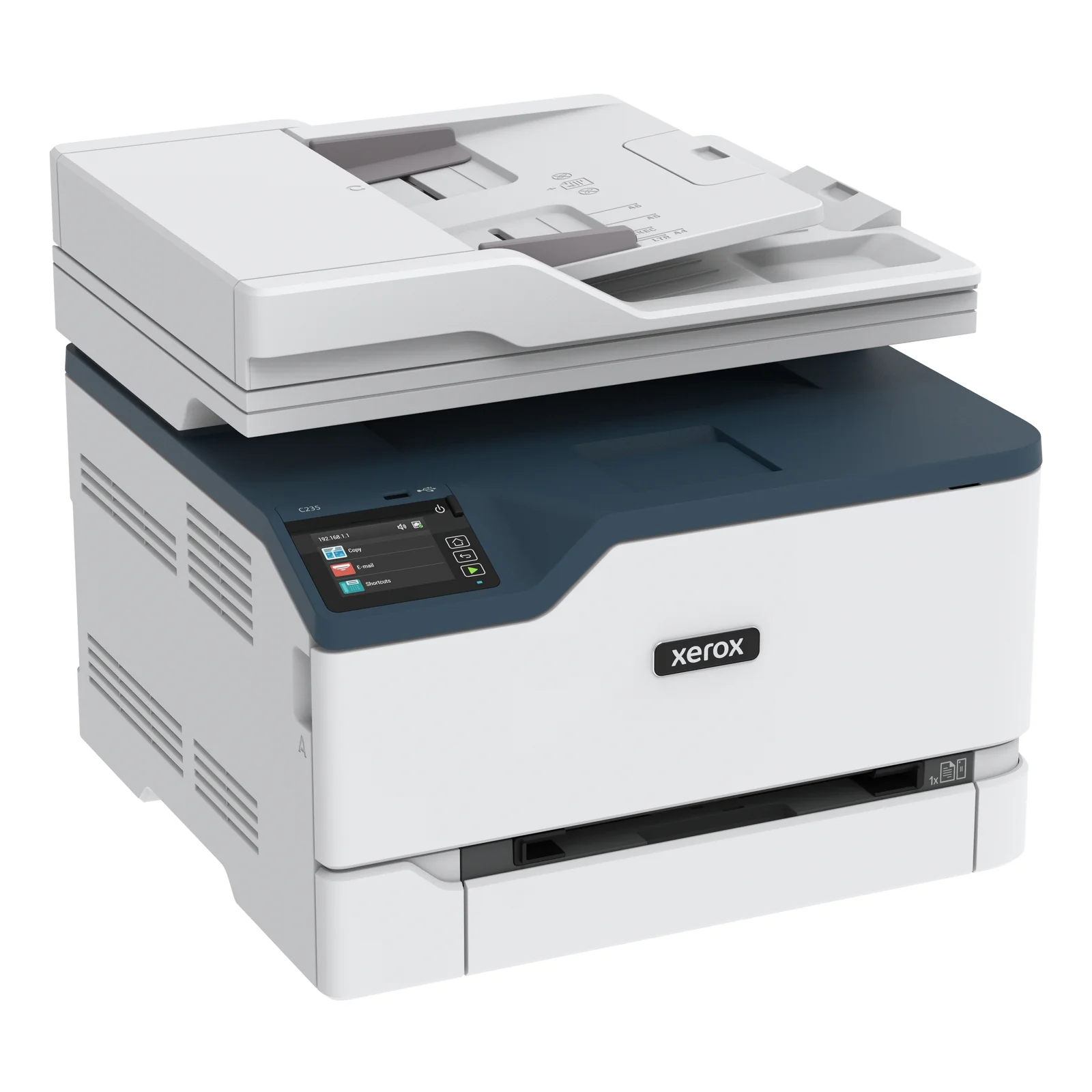 Xerox C235 copie/impression/numérisation/télécopie sans fil A4, 22 ppm, PS3 PCL5e/6, chargeur automatique de documents, 2 magasins, total 251 feuilles