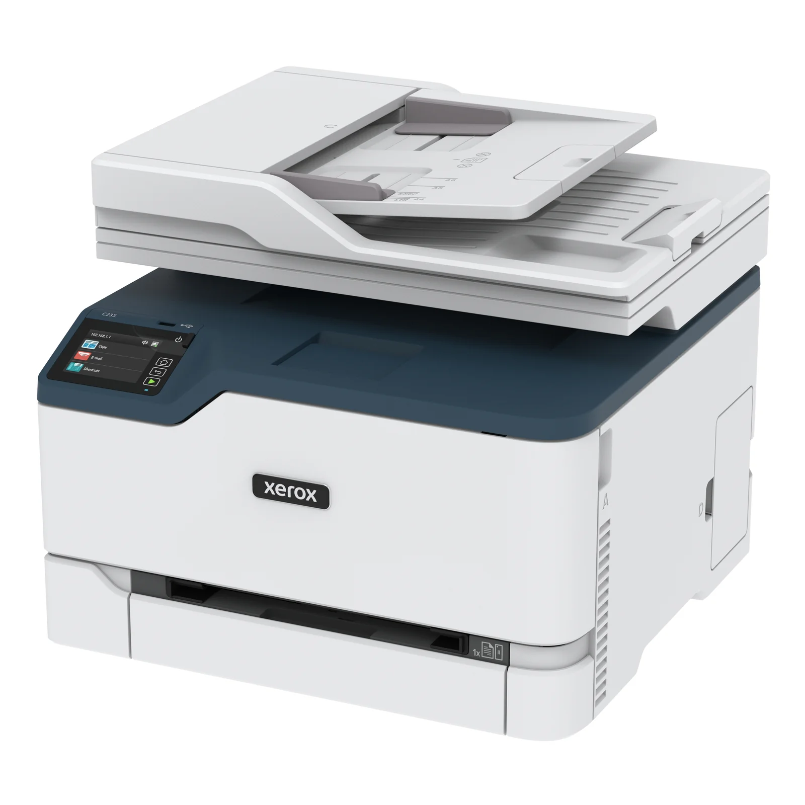 Xerox C235 copie/impression/numérisation/télécopie sans fil A4, 22 ppm, PS3 PCL5e/6, chargeur automatique de documents, 2 magasins, total 251 feuilles