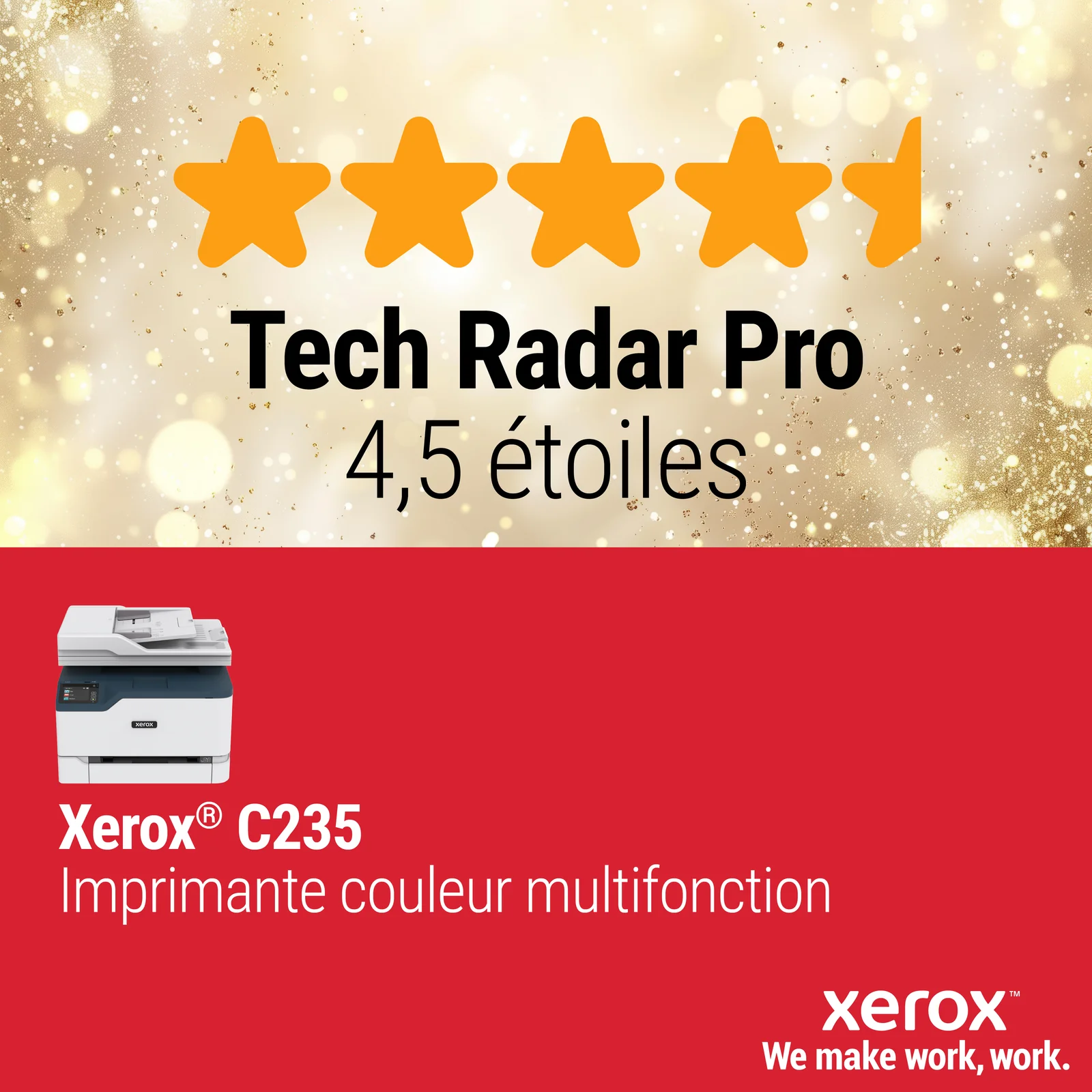 Xerox C235 copie/impression/numérisation/télécopie sans fil A4, 22 ppm, PS3 PCL5e/6, chargeur automatique de documents, 2 magasins, total 251 feuilles