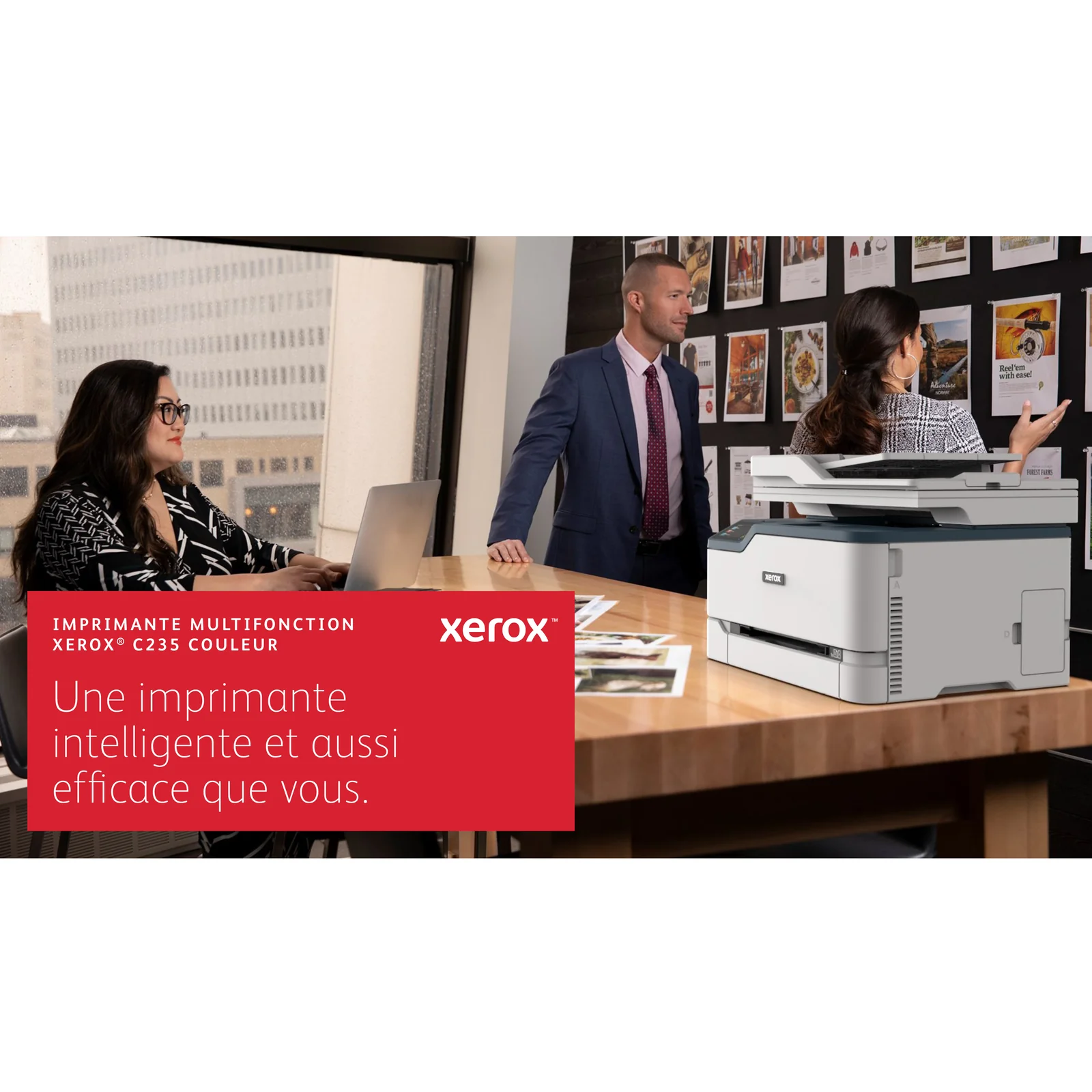 Xerox C235 copie/impression/numérisation/télécopie sans fil A4, 22 ppm, PS3 PCL5e/6, chargeur automatique de documents, 2 magasins, total 251 feuilles