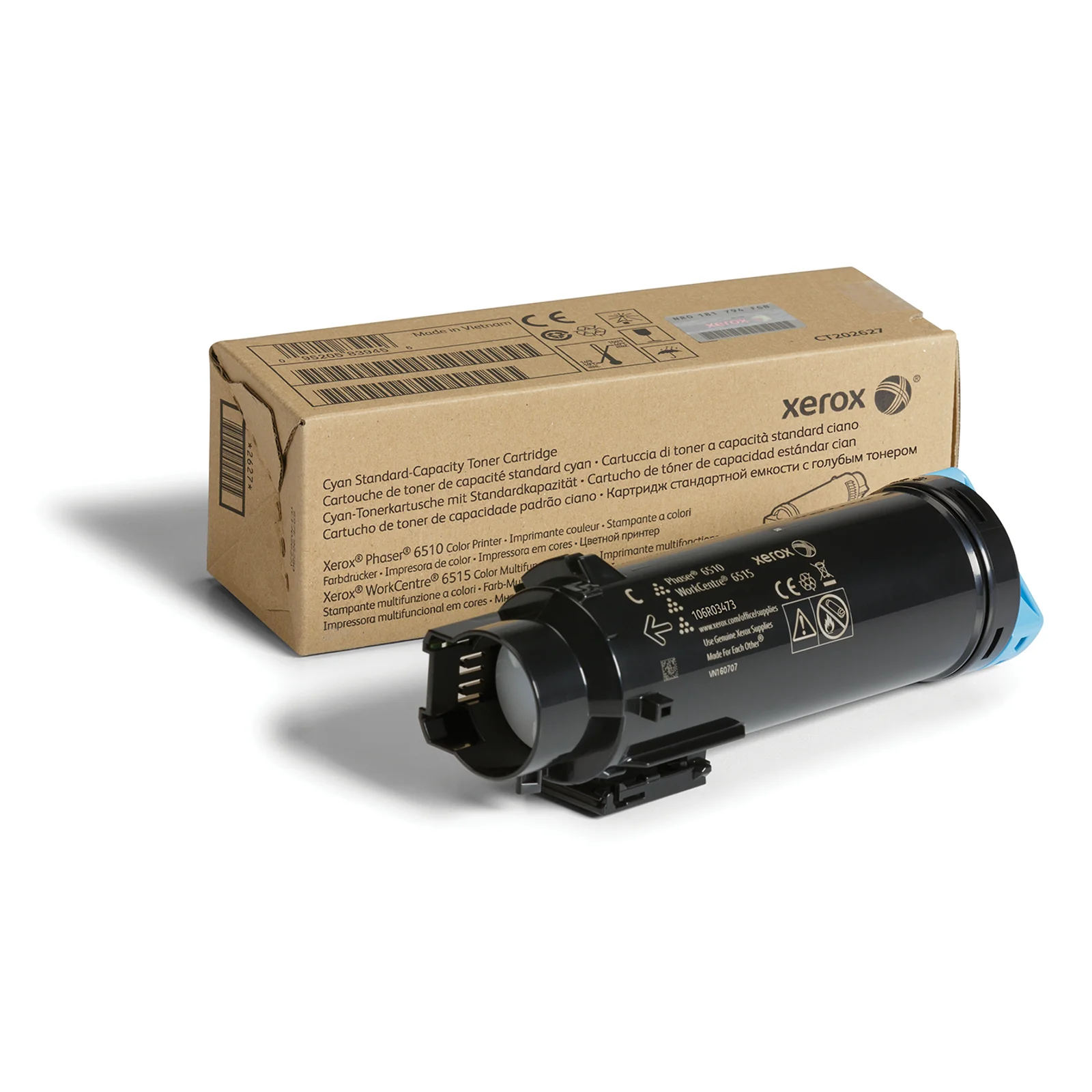 Cartouche de toner Cyan de Capacité standard Phaser® 6510, WorkCentre® 6515 (1000 pages) - 106R03473