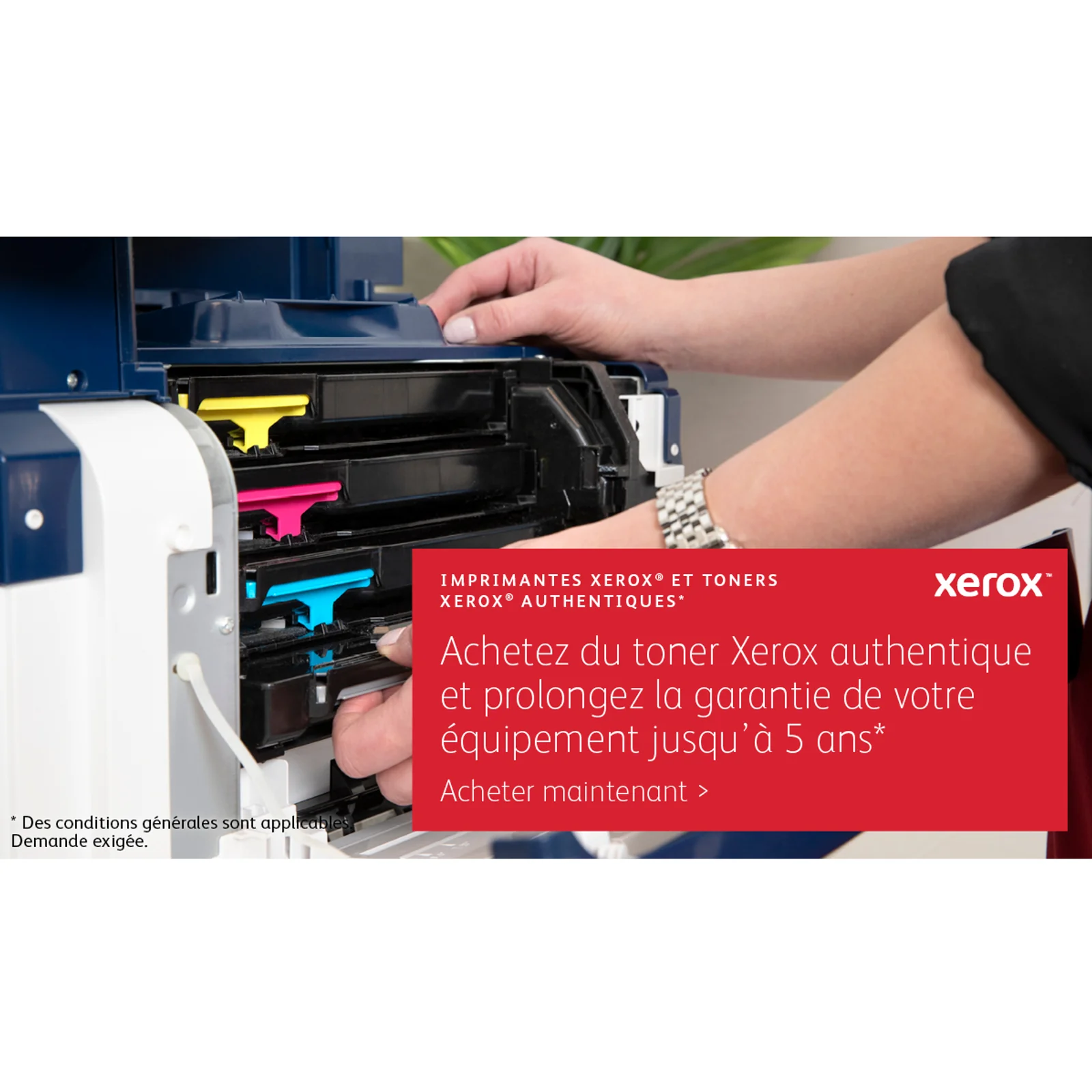 Xerox Imprimante recto verso A4 47 ppm B410, PS3 PCL5e/6, 2 magasins, total 650 feuilles