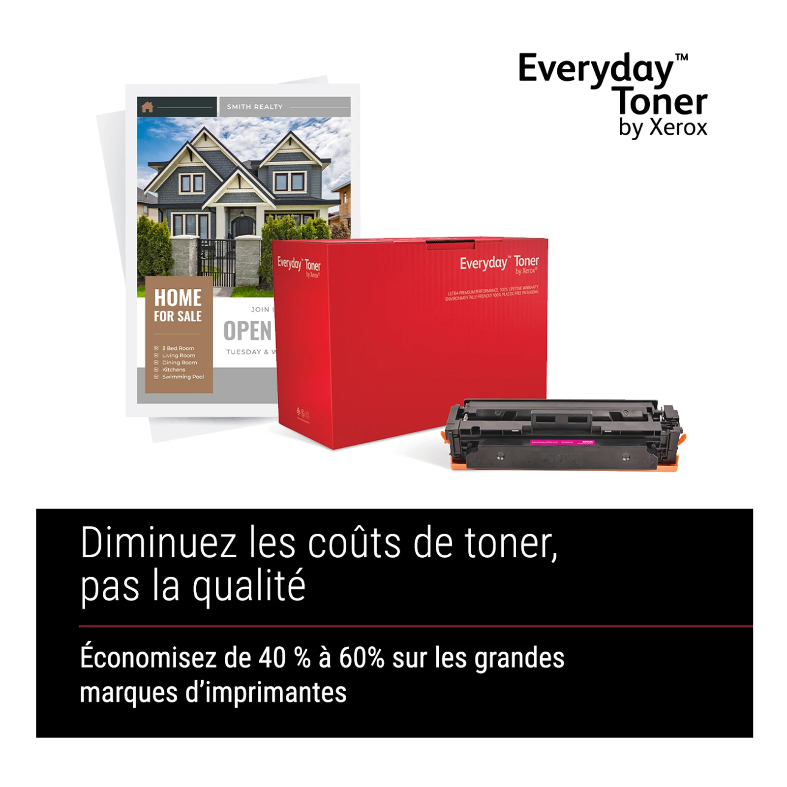 Toner Everyday™ Noir de Xerox compatible avec HP 83X (CF283X), Grande capacité