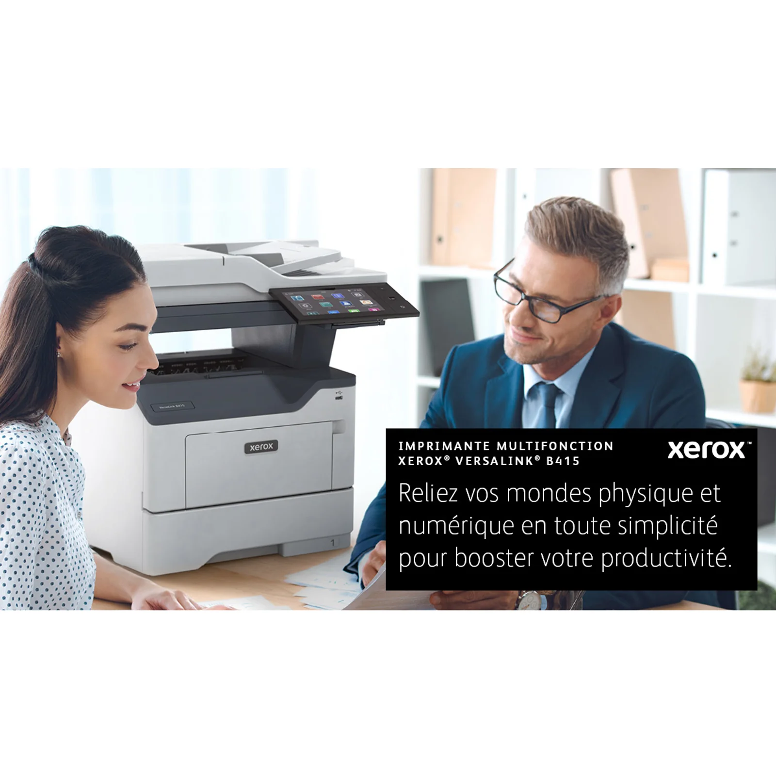 Xerox VersaLink B415 A4 47 ppm - Copie/Impression/Numérisation/Fax recto verso PS3 PCL5e/6 2 magasins, total 650 feuilles