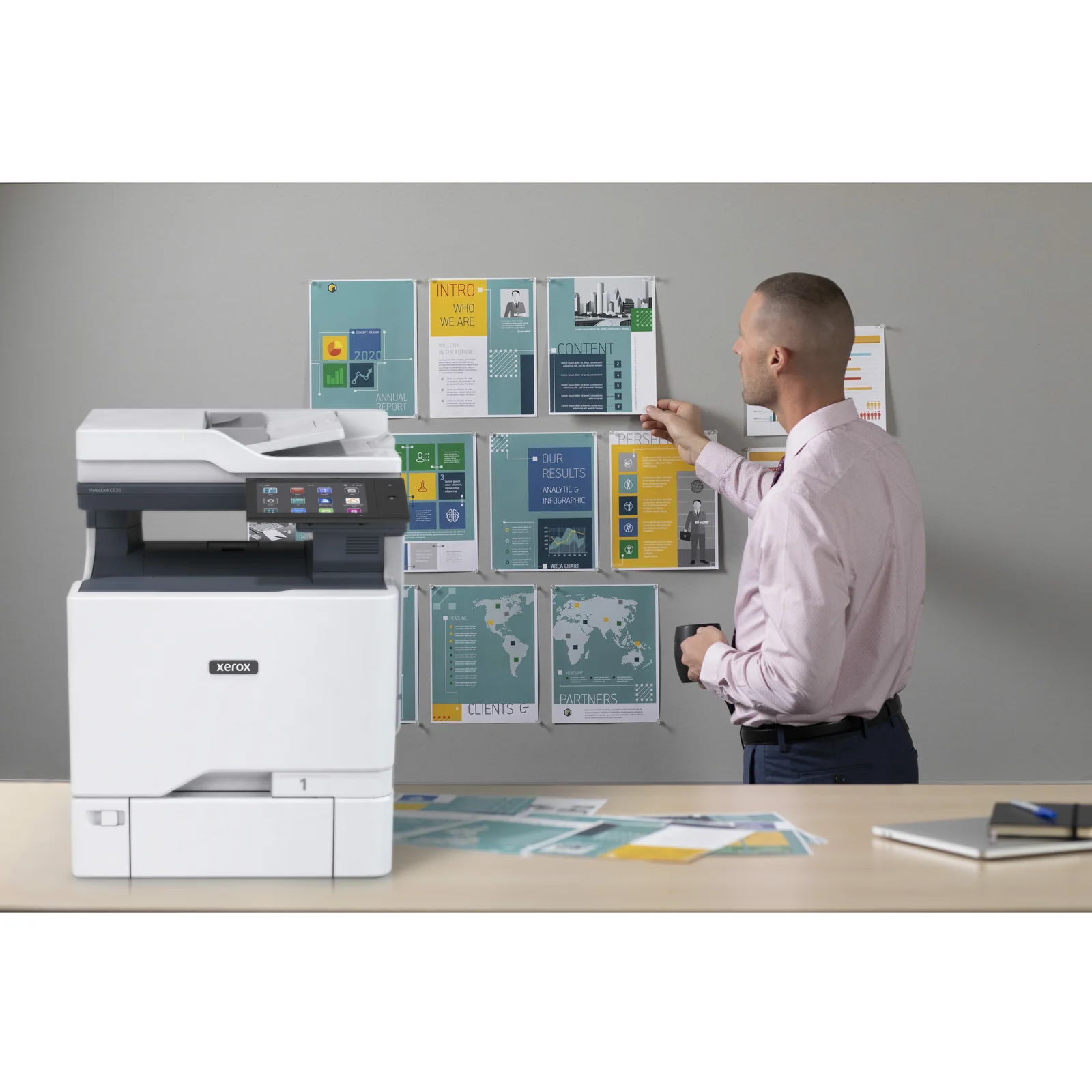 Xerox VersaLink C625 A4 50 ppm - Copie/Impression/Numérisation/Fax recto verso PS3 PCL5e/6 2 magasins 650 feuilles