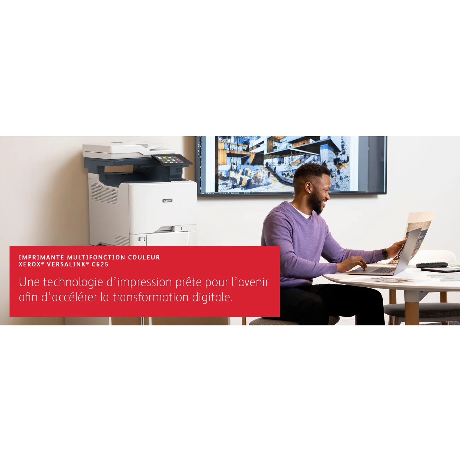Xerox VersaLink C625 A4 50 ppm - Copie/Impression/Numérisation/Fax recto verso PS3 PCL5e/6 2 magasins 650 feuilles