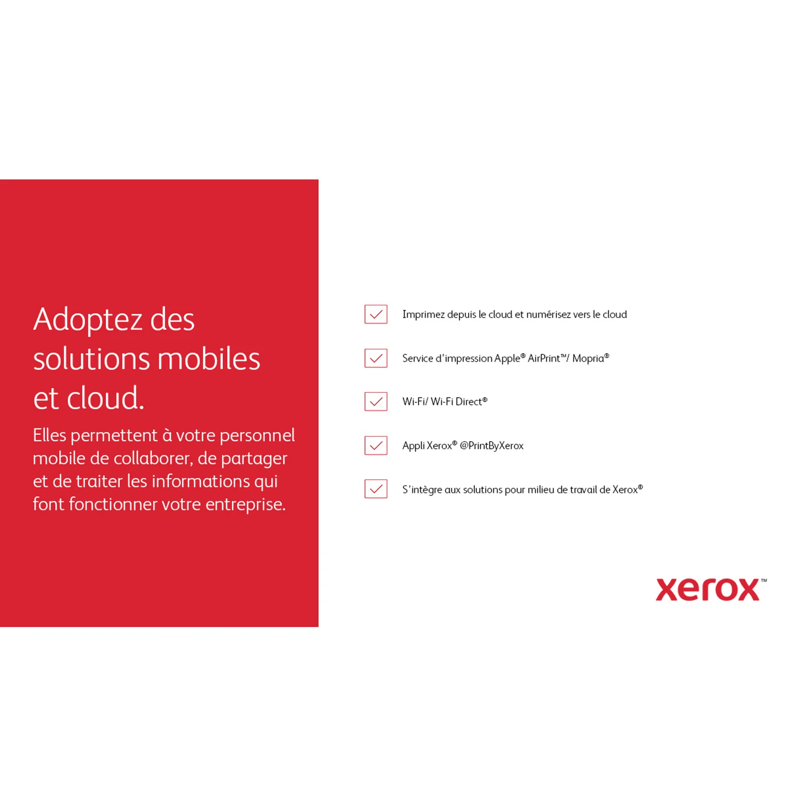Xerox VersaLink C625 A4 50 ppm - Copie/Impression/Numérisation/Fax recto verso PS3 PCL5e/6 2 magasins 650 feuilles