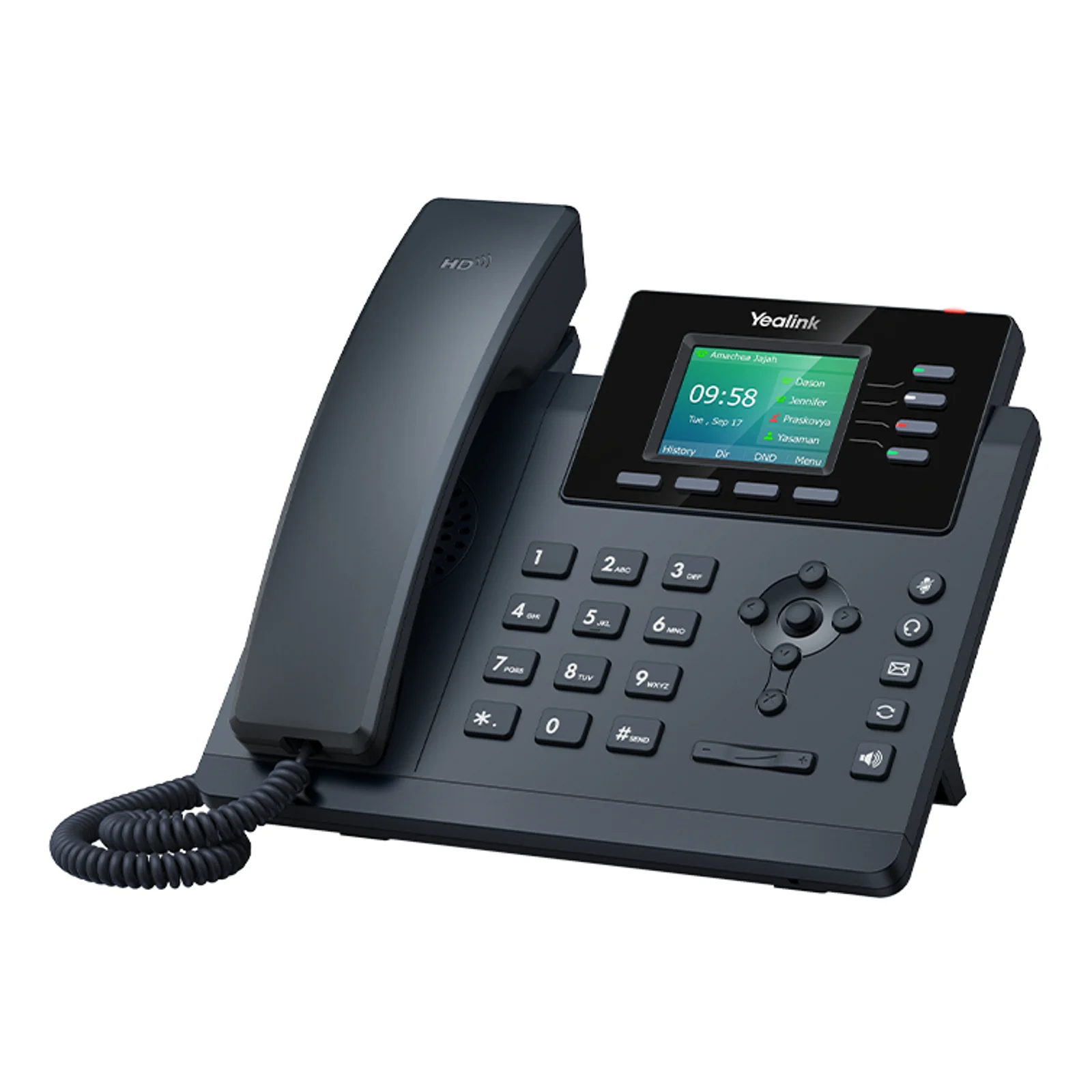 SIP-T34W téléphone fixe Noir 4 lignes LED Wifi
