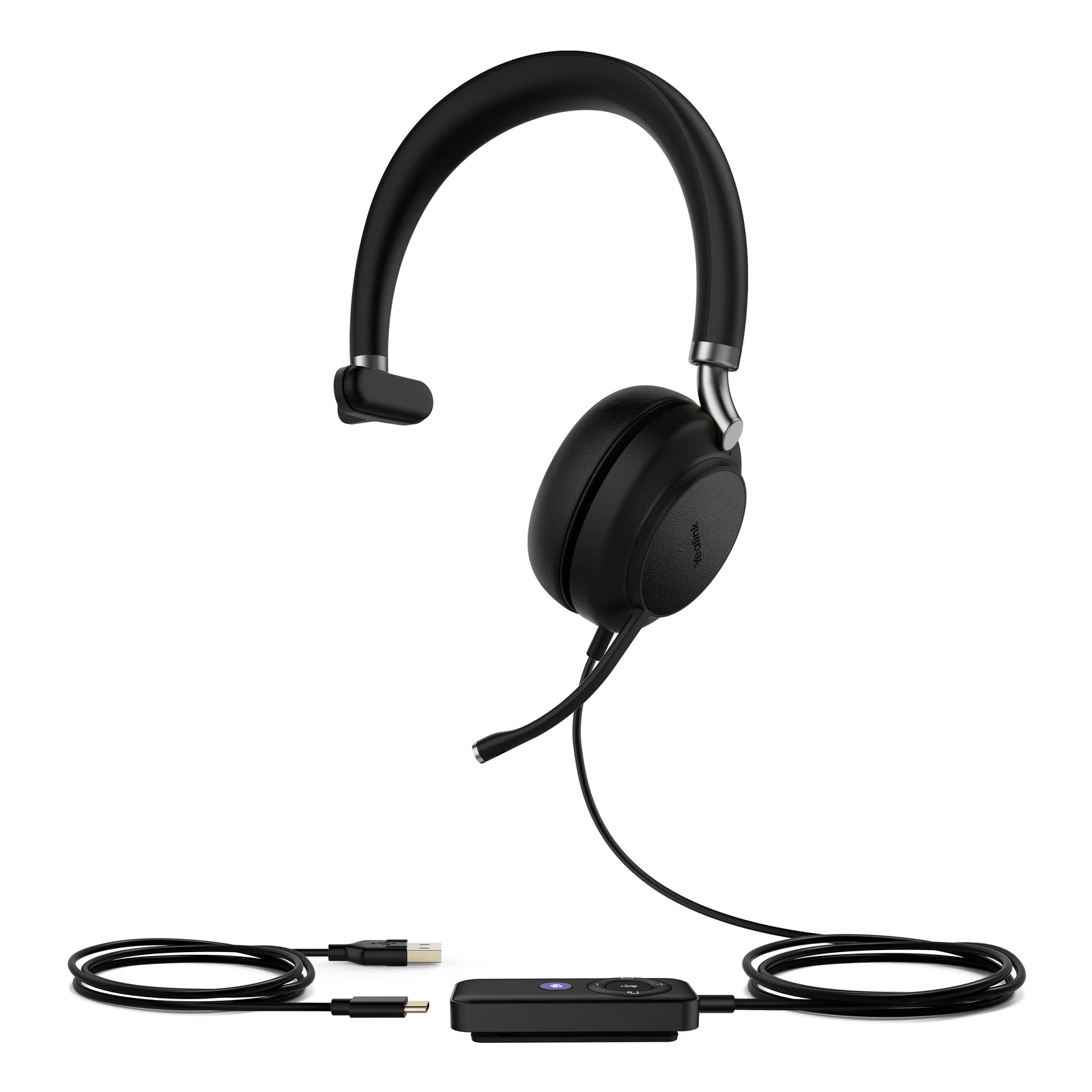 UH38 Mono Teams Casque Avec fil &sans fil Arceau Bureau/Centre d'appels Bluetooth Noir
