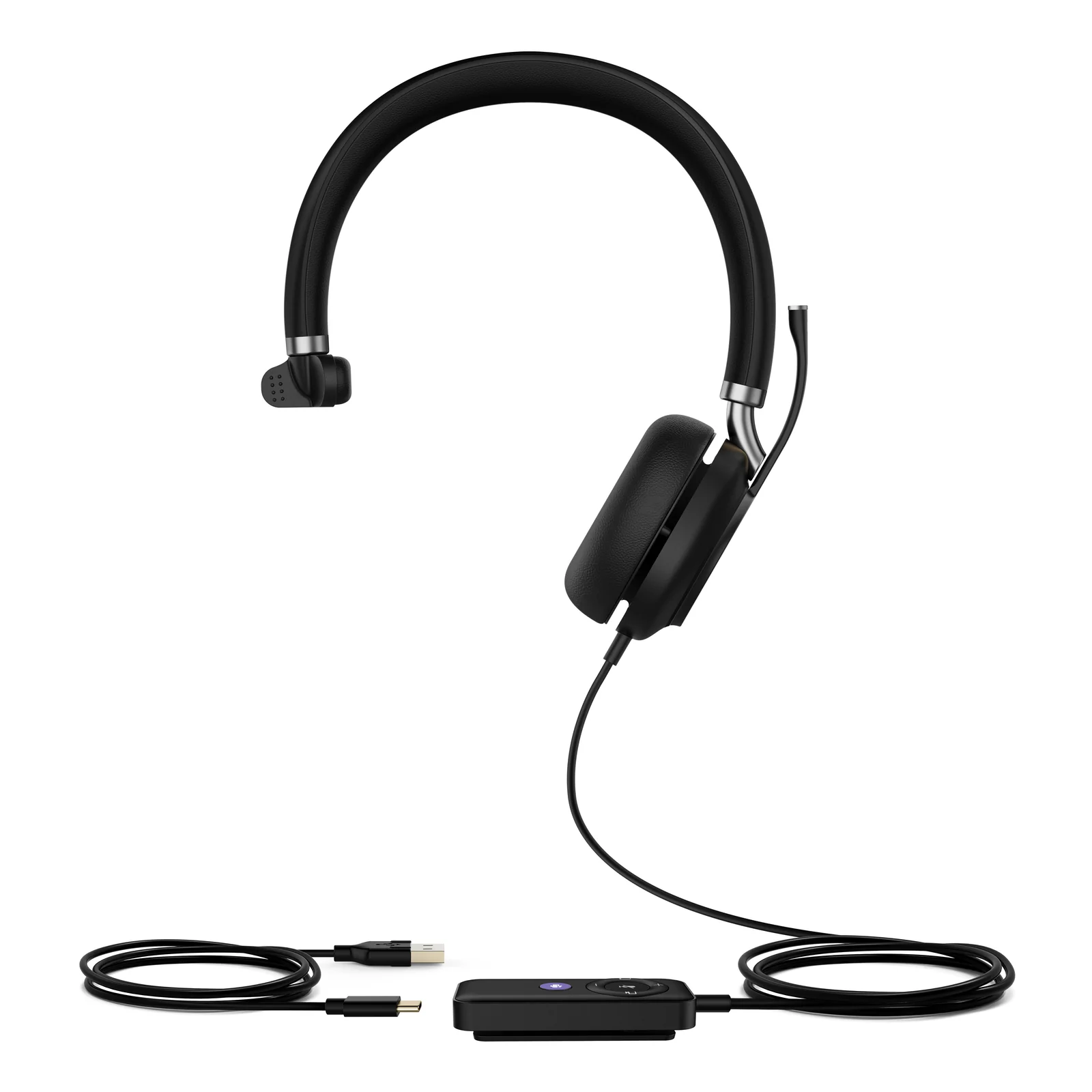 Yealink UH38 Mono Teams Casque Avec fil &sans fil Arceau Bureau/Centre d'appels Bluetooth Noir