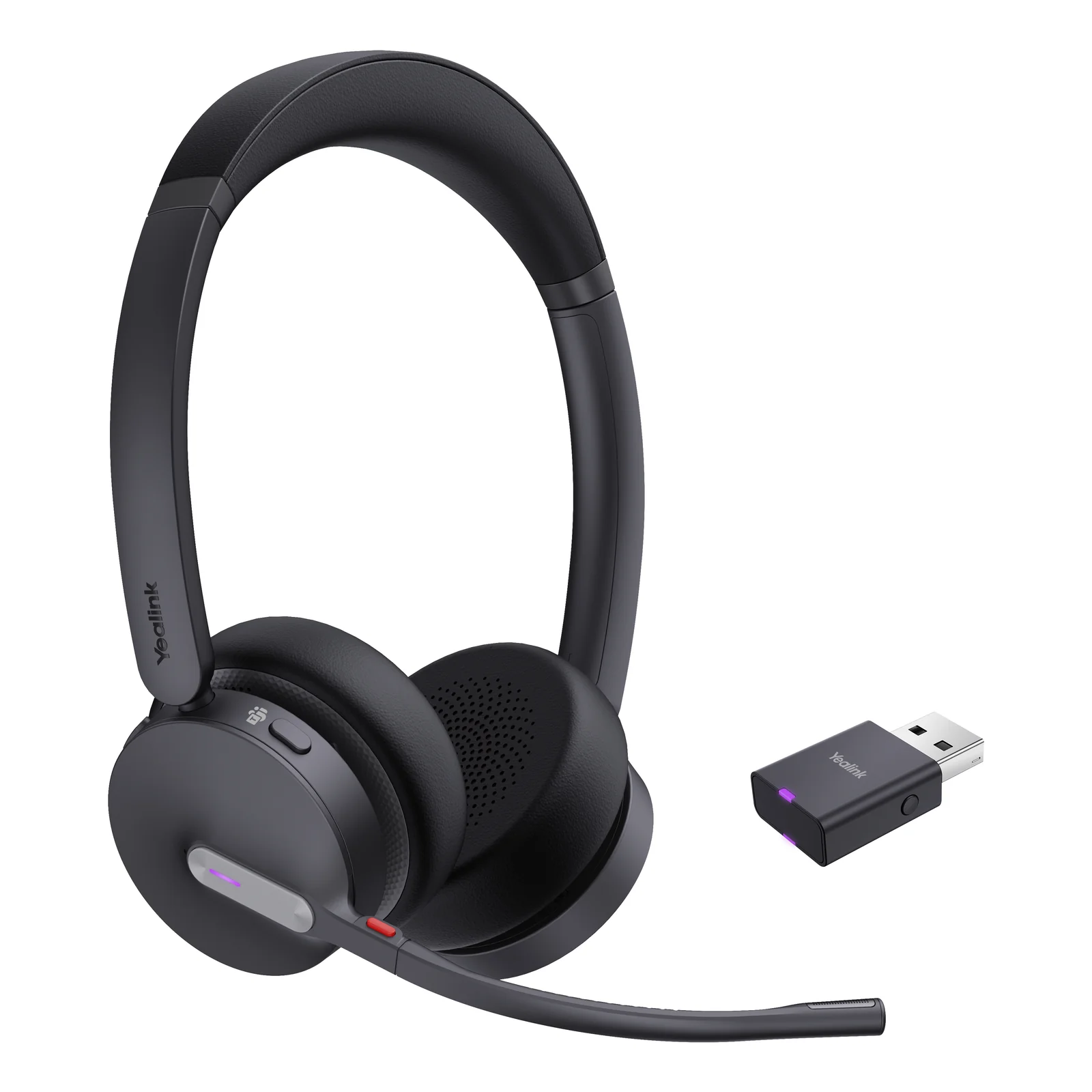 Yealink WH64 Hybrid Dual Teams Casque Sans fil Arceau Bureau/Centre d'appels Micro-USB Bluetooth Noir