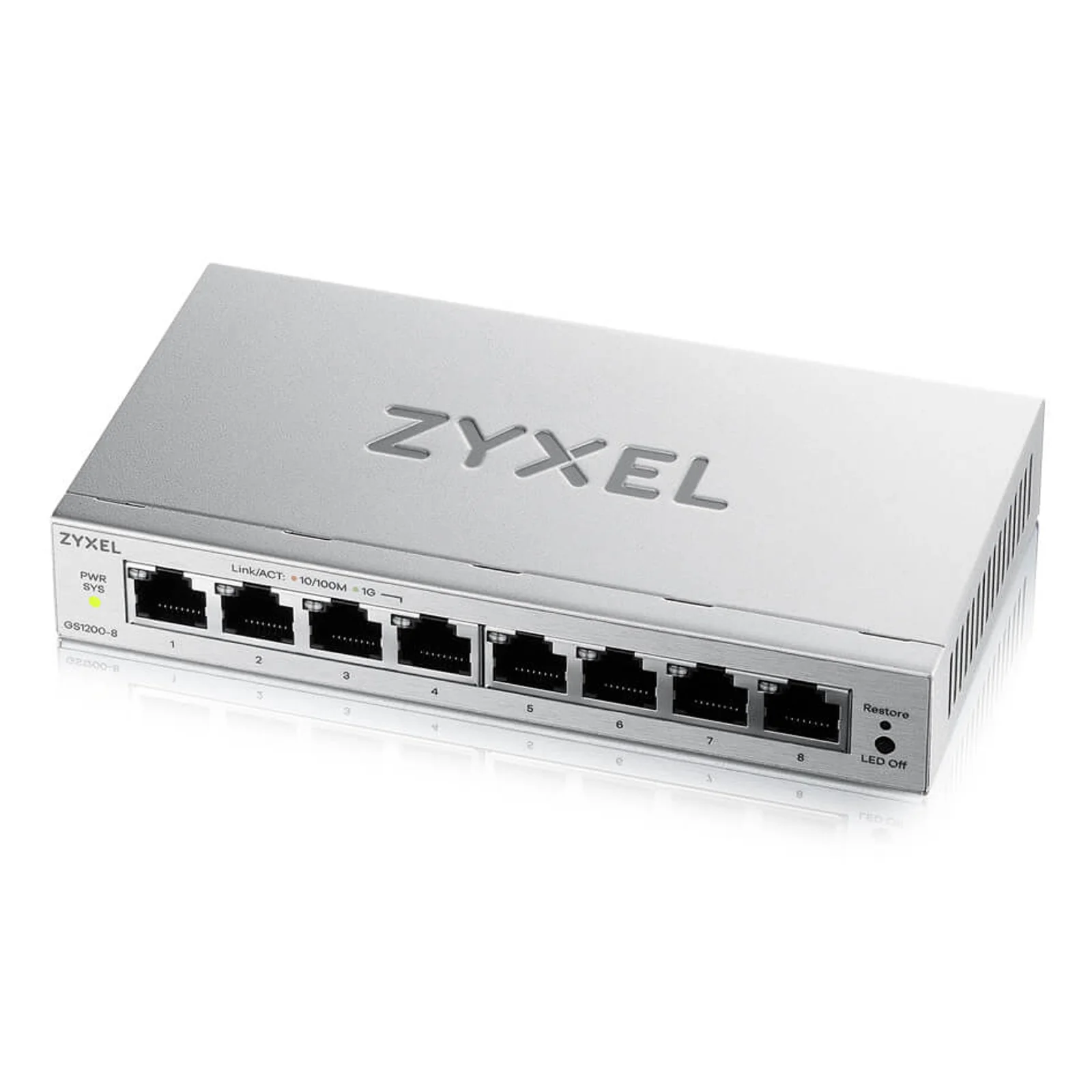 GS1200-8V3 Géré L2 Gigabit Ethernet (10/100/1000) Bureau Gris