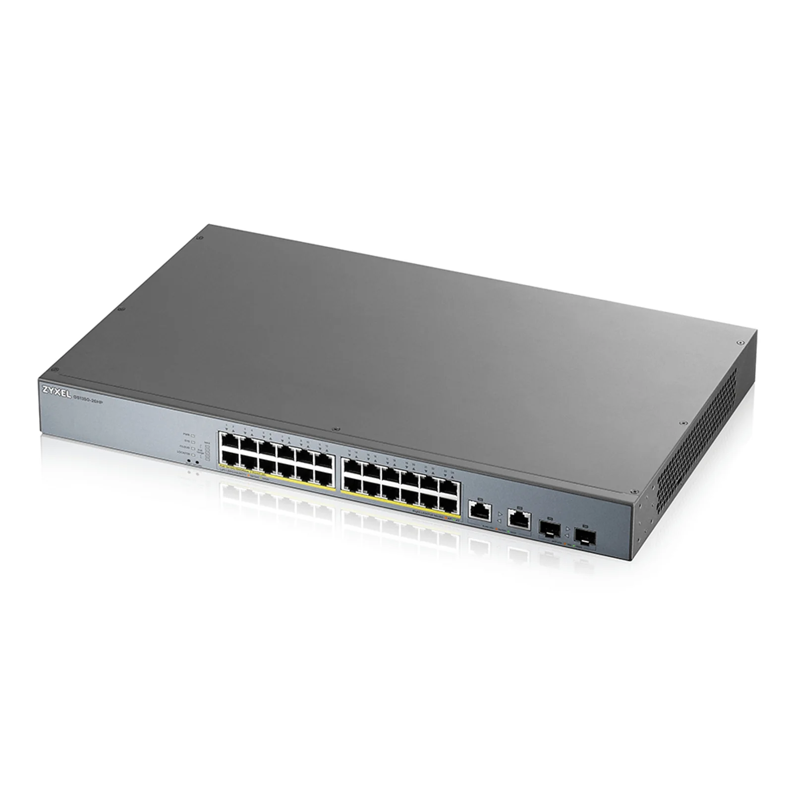 Zyxel GS1350-26HP-EU0101F commutateur réseau Géré L2 Gigabit Ethernet (10/100/1000) Connexion Ethernet, supportant l'alimentation via ce port (PoE) Gris
