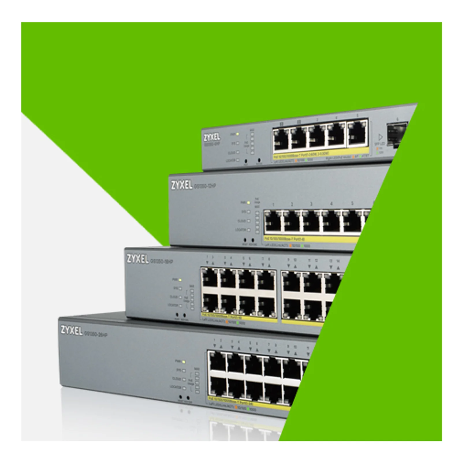 Zyxel GS1350-26HP-EU0101F commutateur réseau Géré L2 Gigabit Ethernet (10/100/1000) Connexion Ethernet, supportant l'alimentation via ce port (PoE) Gris