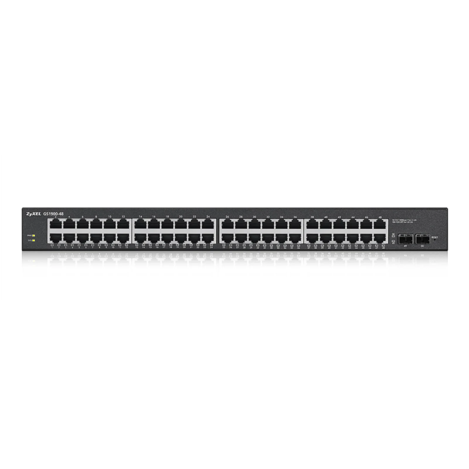 Zyxel GS1900-48-EU0102F commutateur réseau L2 Gigabit Ethernet (10/100/1000) Noir