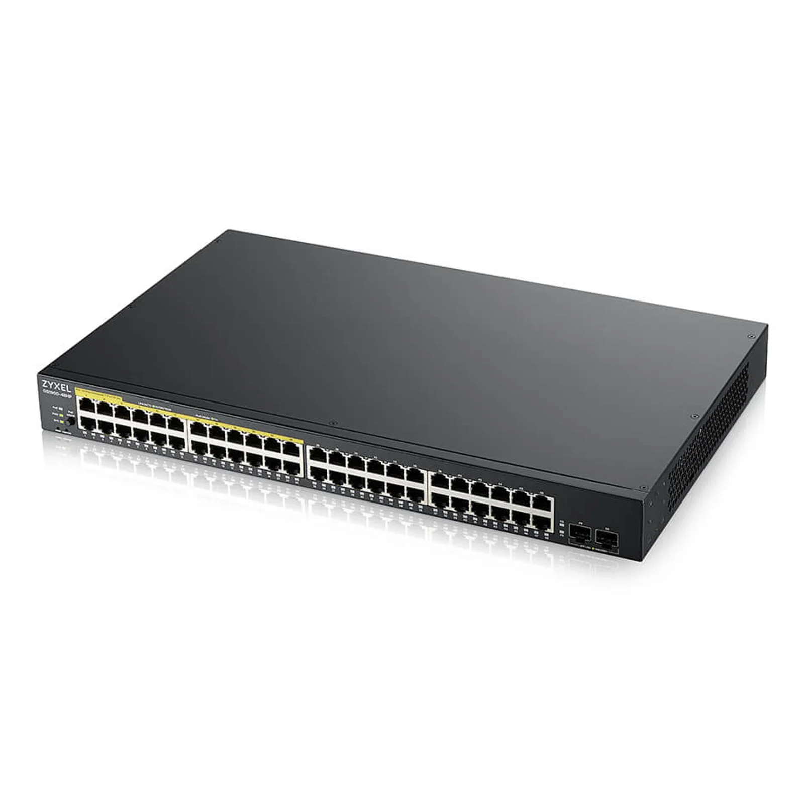 Zyxel GS1900-48HPv2 Géré L2 Gigabit Ethernet (10/100/1000) Connexion Ethernet, supportant l'alimentation via ce port (PoE) Noir