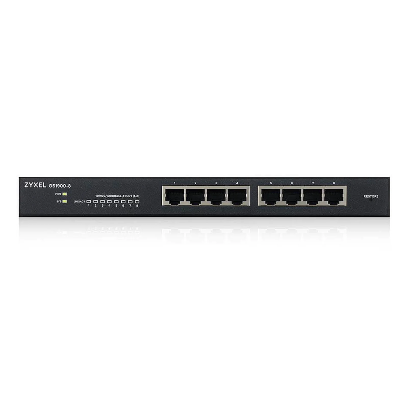 Zyxel GS1900-8 Géré L2 Gigabit Ethernet (10/100/1000) Noir