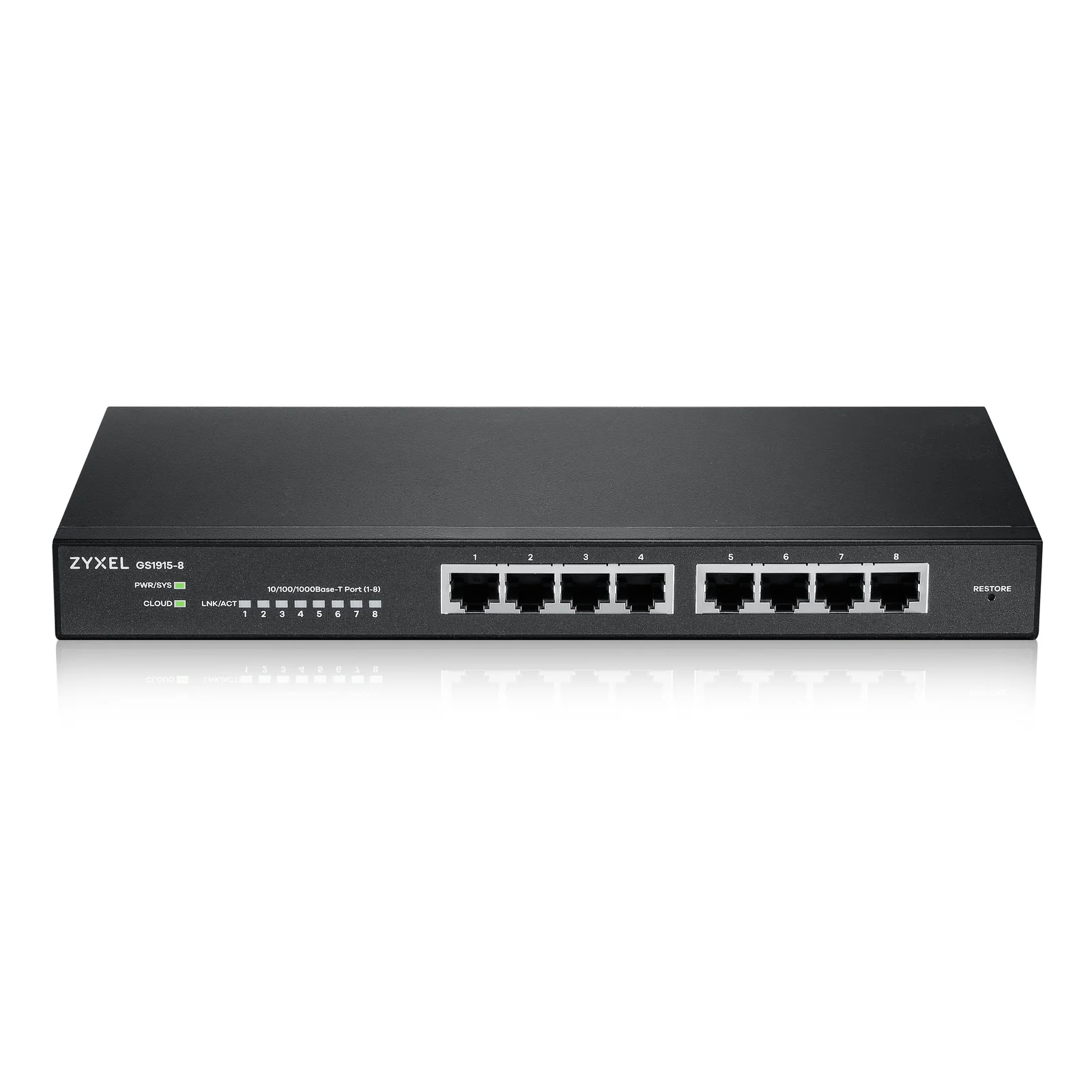 GS1915-8 Géré L2 Gigabit Ethernet (10/100/1000) Noir