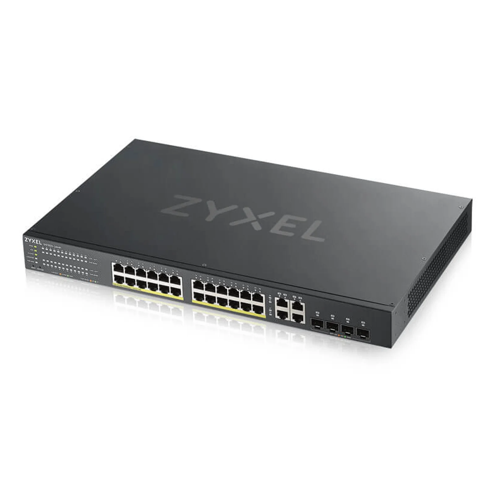 Zyxel GS1920-24HPV2 Géré Gigabit Ethernet (10/100/1000) Connexion Ethernet, supportant l'alimentation via ce port (PoE) Noir