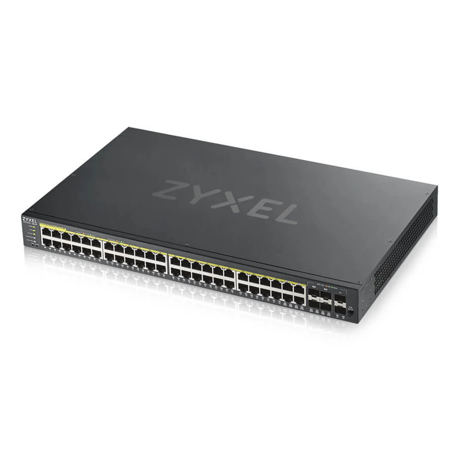 Zyxel GS1920-48HPV2 Géré Gigabit Ethernet (10/100/1000) Connexion Ethernet, supportant l'alimentation via ce port (PoE) Noir
