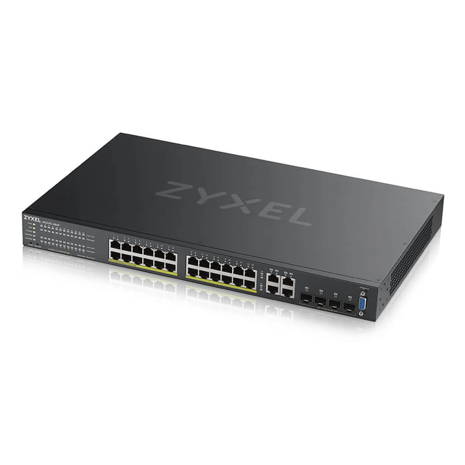 Zyxel GS2220-28HP-EU0101F commutateur réseau Géré L2 Gigabit Ethernet (10/100/1000) Connexion Ethernet, supportant l'alimentation via ce port (PoE) Noir