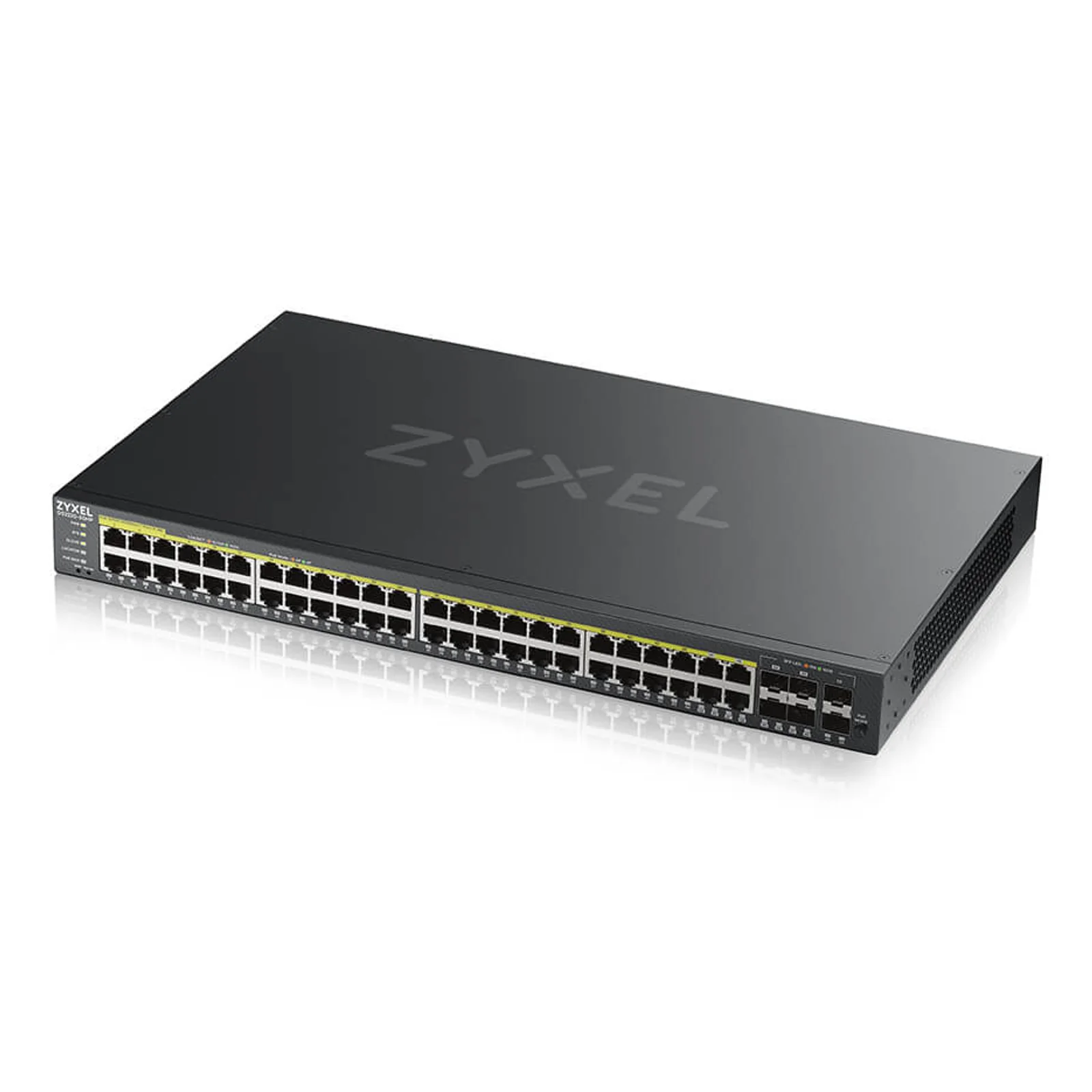 Zyxel GS2220-50HP-EU0101F commutateur réseau Géré L2 Gigabit Ethernet (10/100/1000) Connexion Ethernet, supportant l'alimentation via ce port (PoE) Noir