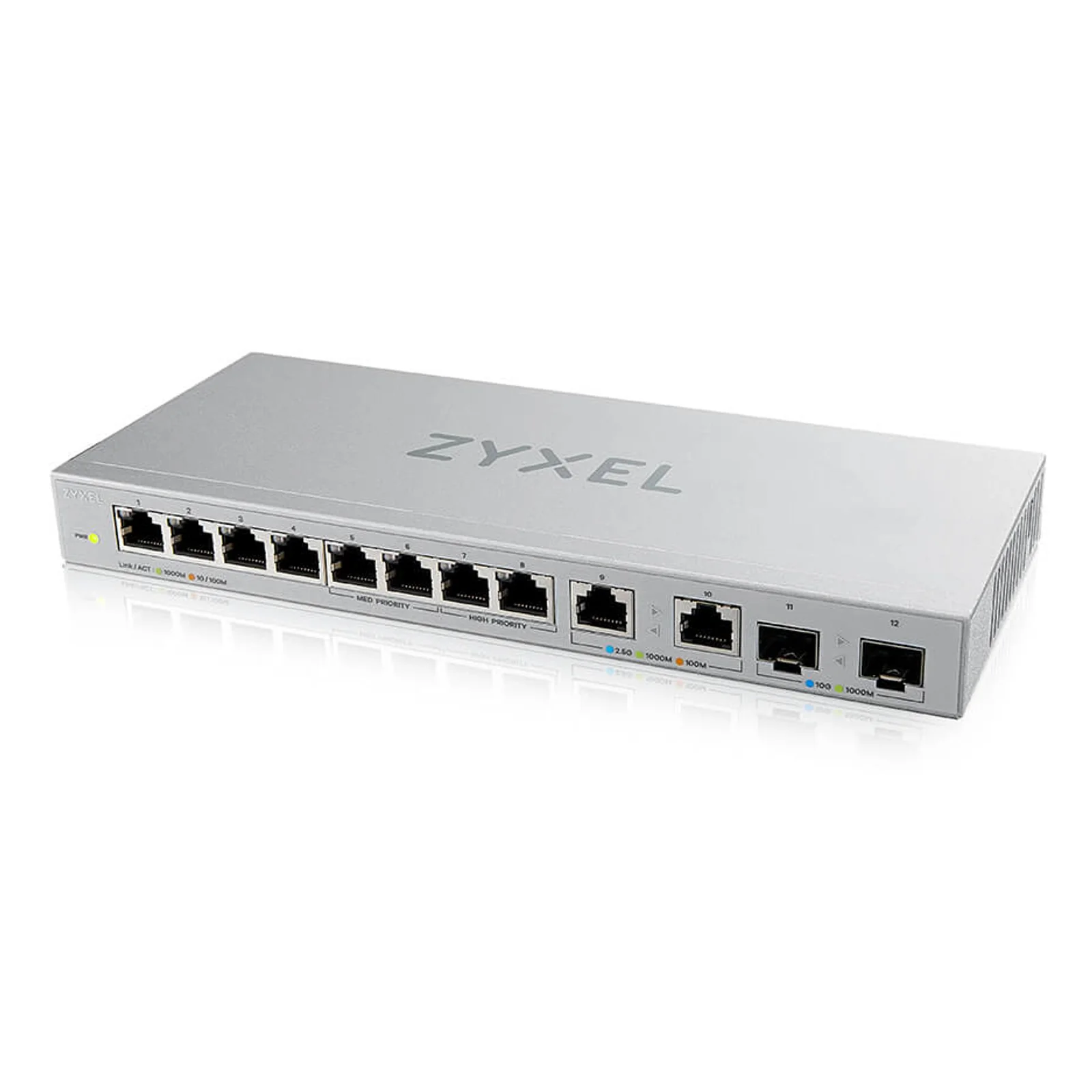 Zyxel XGS1010-12-ZZ0102F commutateur réseau Non-géré Gigabit Ethernet (10/100/1000) Gris