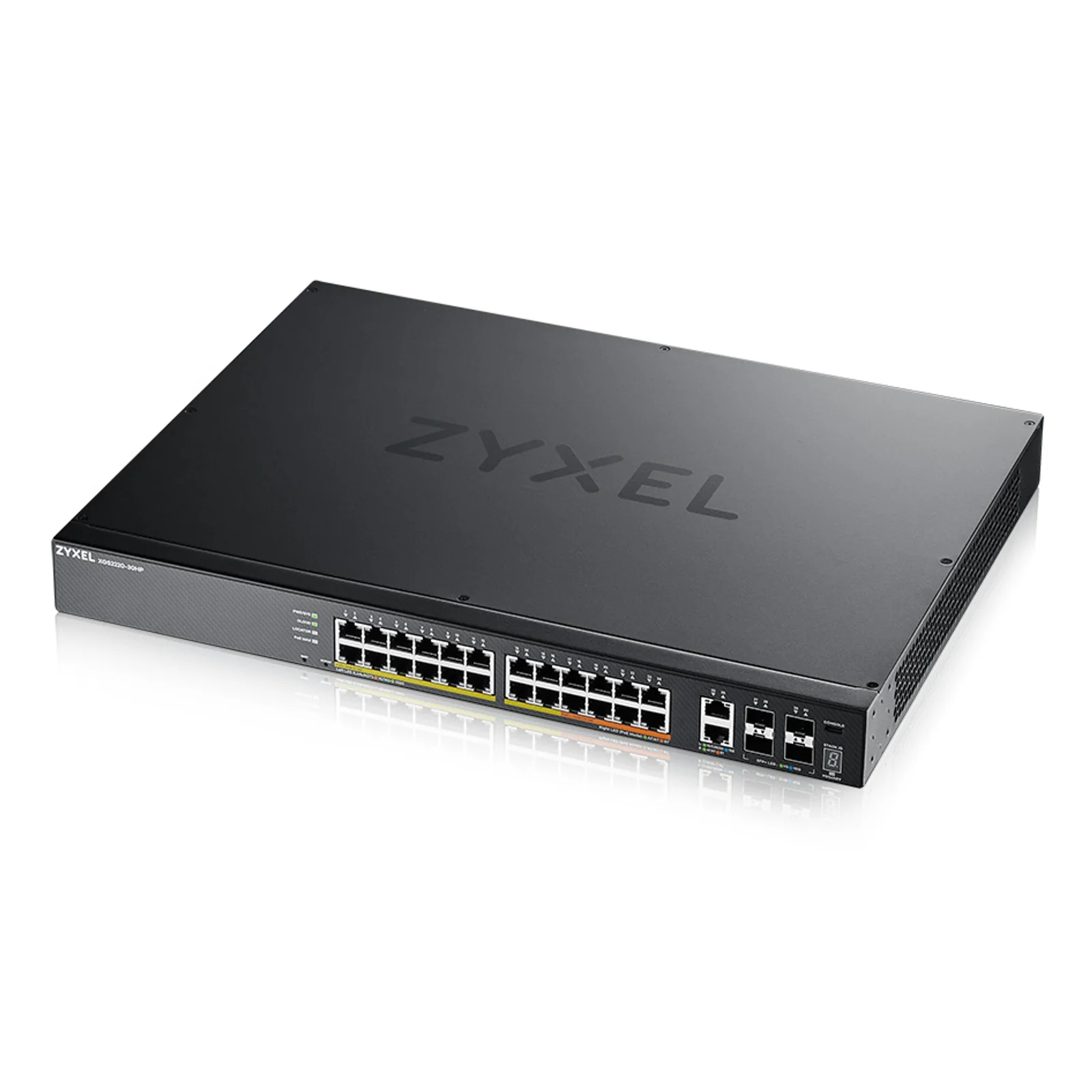 Zyxel XGS2220-30HP Géré L3 Gigabit Ethernet (10/100/1000) Connexion Ethernet, supportant l'alimentation via ce port (PoE) Noir