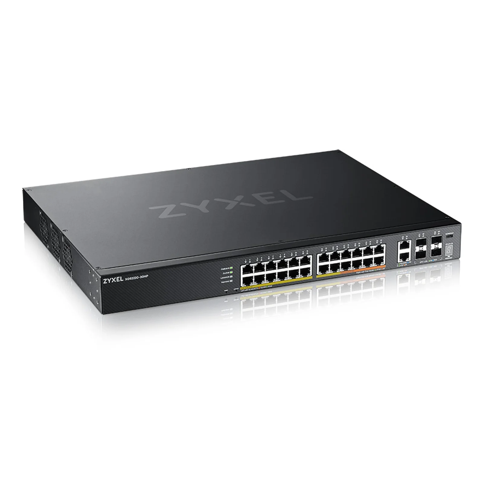 Zyxel XGS2220-30HP Géré L3 Gigabit Ethernet (10/100/1000) Connexion Ethernet, supportant l'alimentation via ce port (PoE) Noir