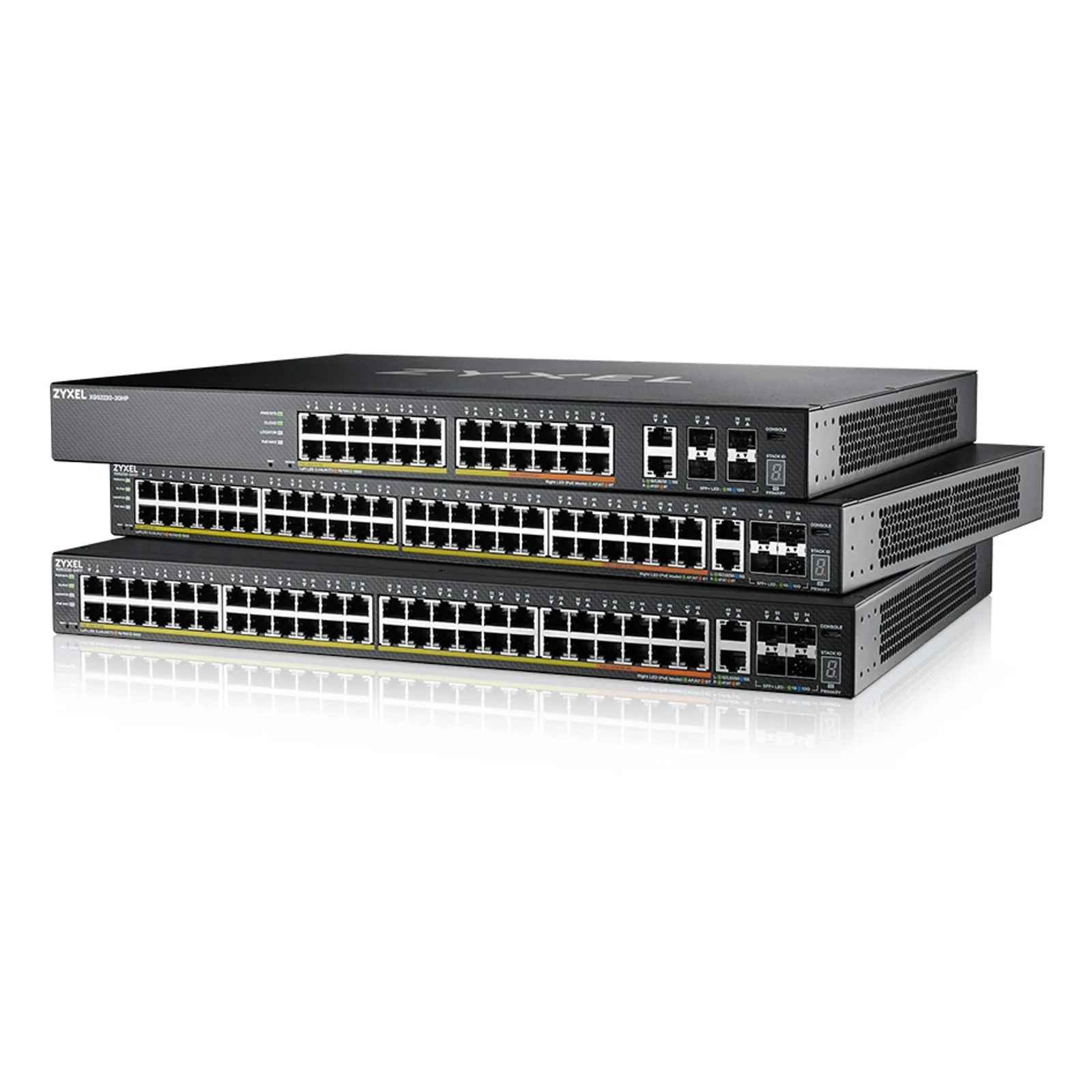 Zyxel XGS2220-30HP Géré L3 Gigabit Ethernet (10/100/1000) Connexion Ethernet, supportant l'alimentation via ce port (PoE) Noir