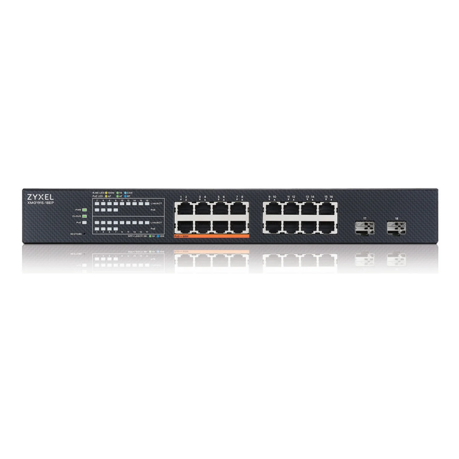 XMG1915-18EP Géré L2 2.5G Ethernet (100/1000/2500) Connexion Ethernet, supportant l'alimentation via ce port (PoE)