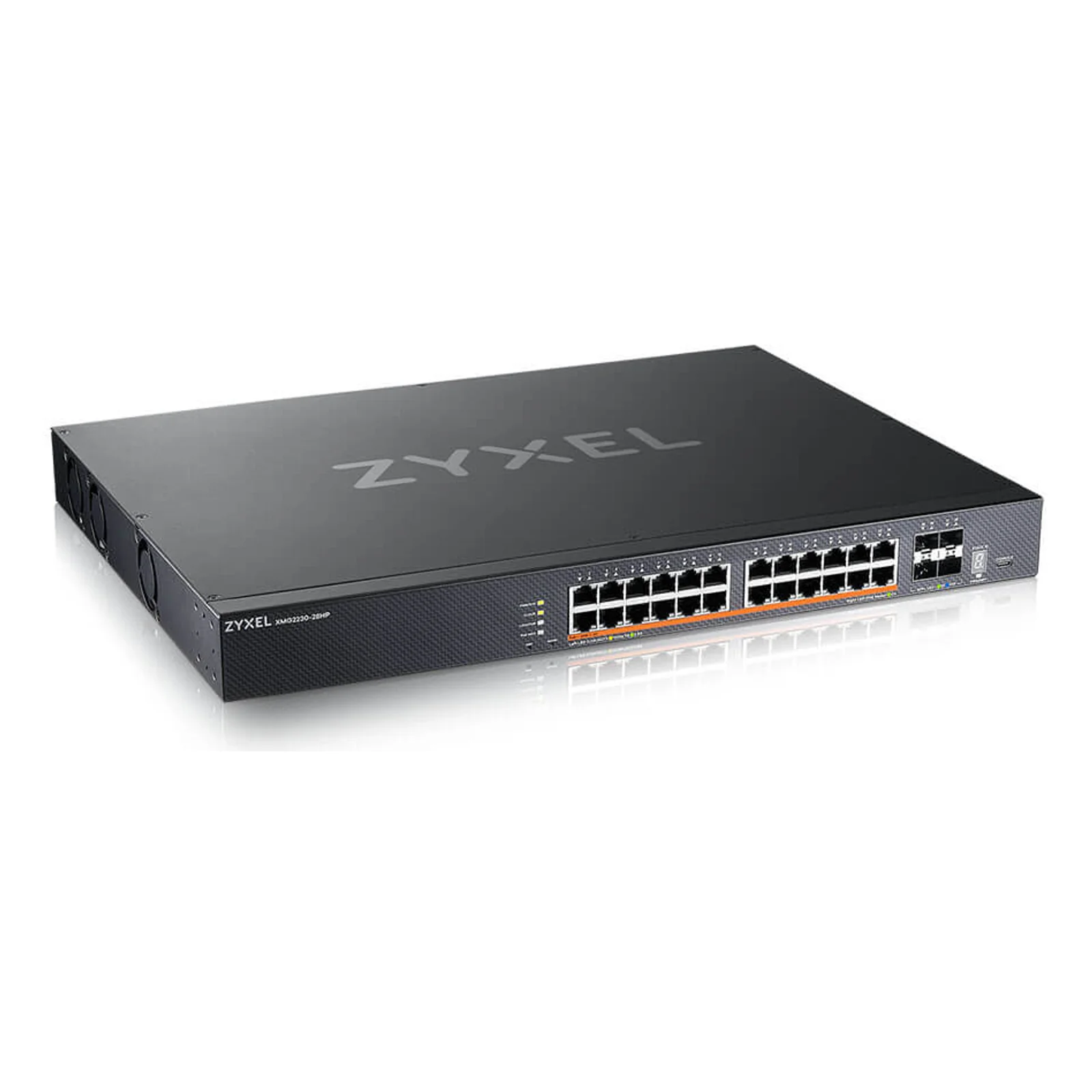 Zyxel XMG2230-28HP Géré L2/L3 2.5G Ethernet (100/1000/2500) Connexion Ethernet, supportant l'alimentation via ce port (PoE) 1U Noir
